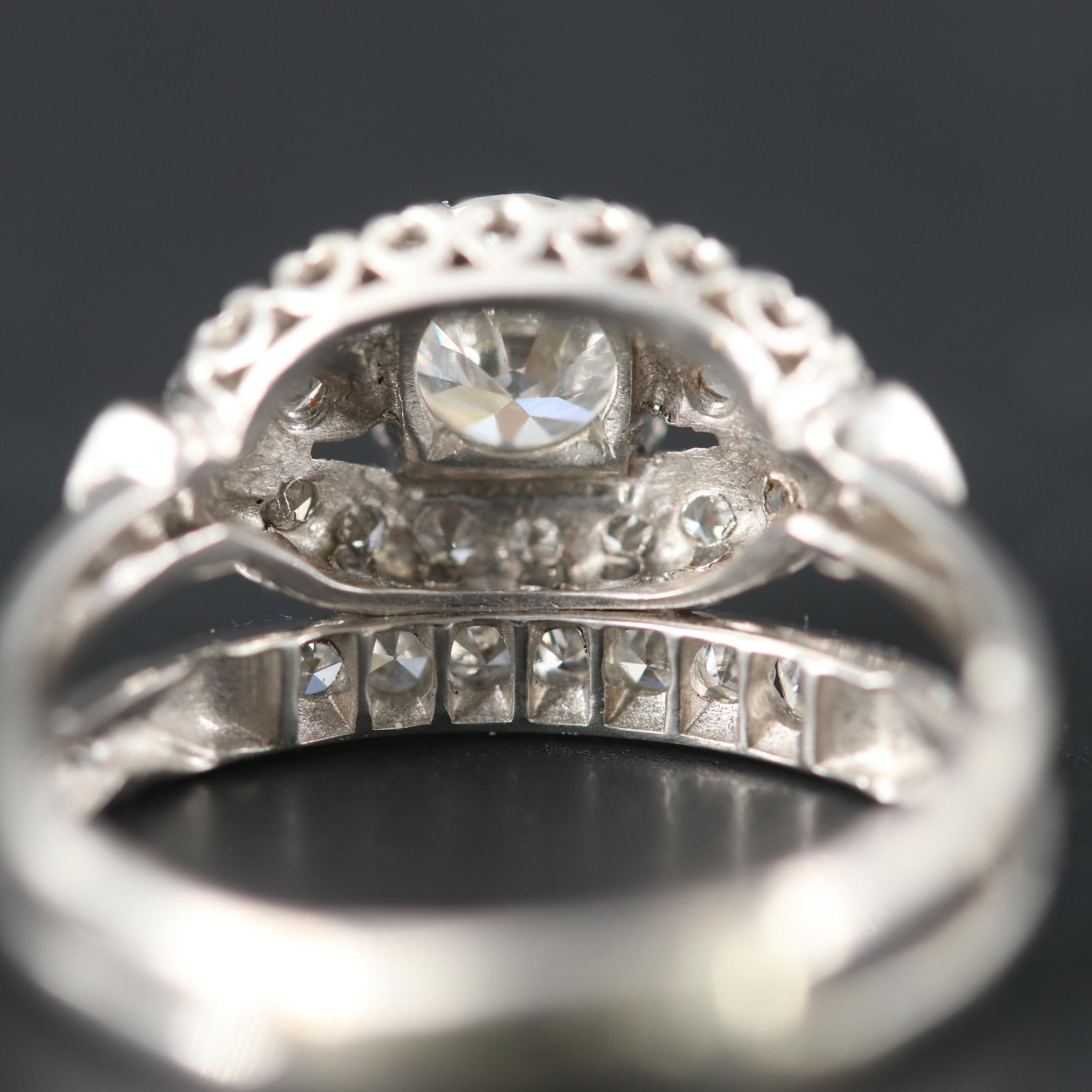 Circa 1930s Platinum and 18K Gold Diamond Band