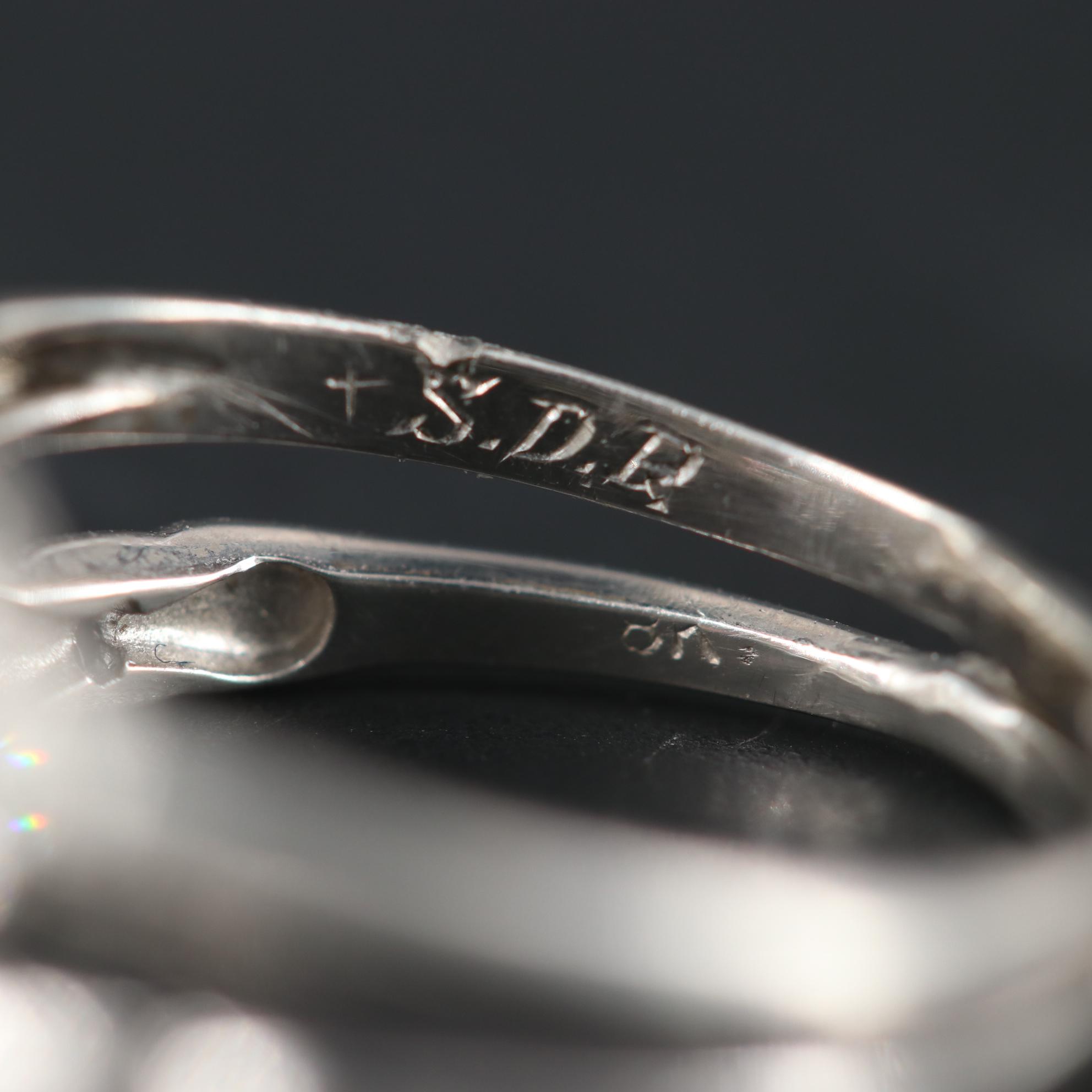 Circa 1930s Platinum and 18K Gold Diamond Band