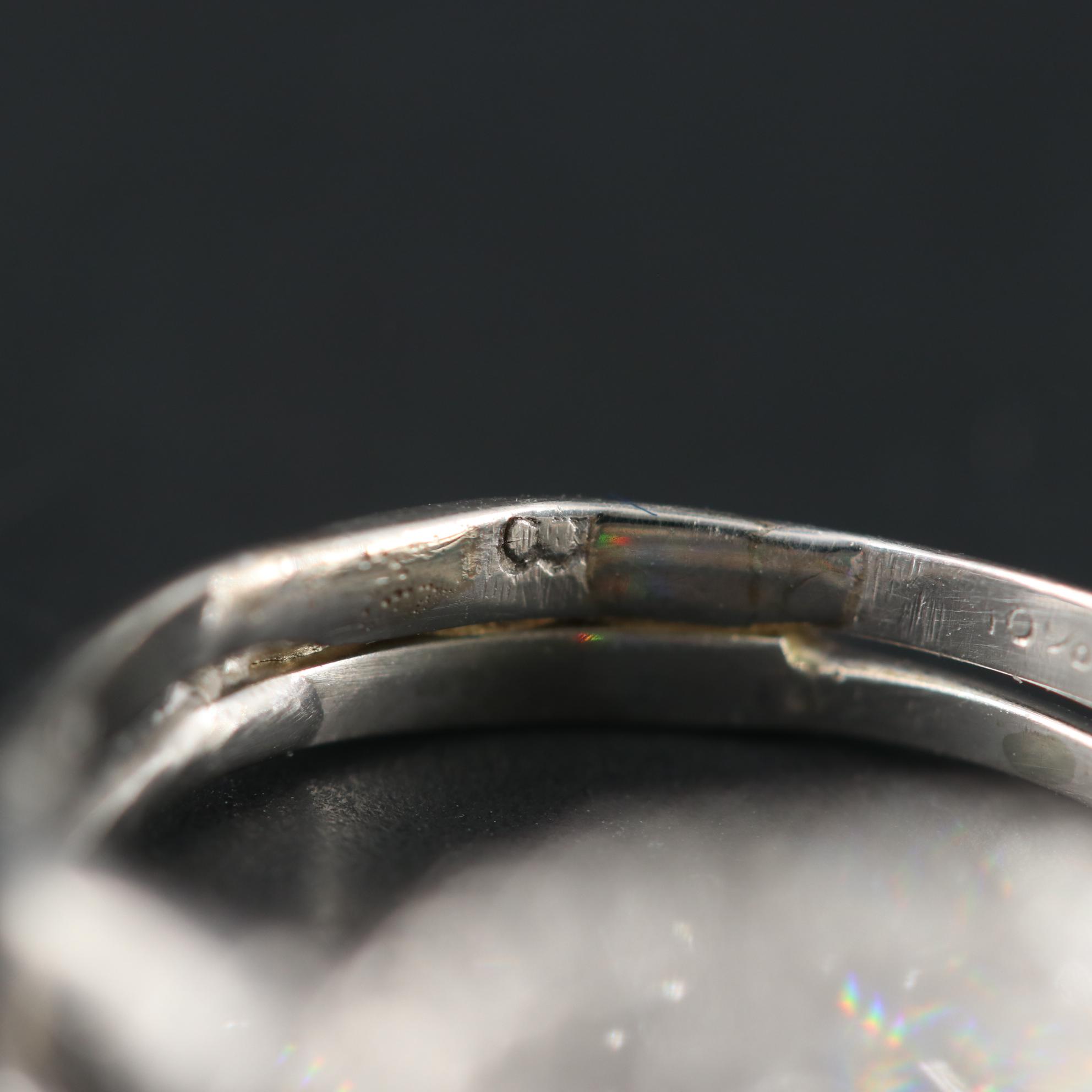Circa 1930s Platinum and 18K Gold Diamond Band