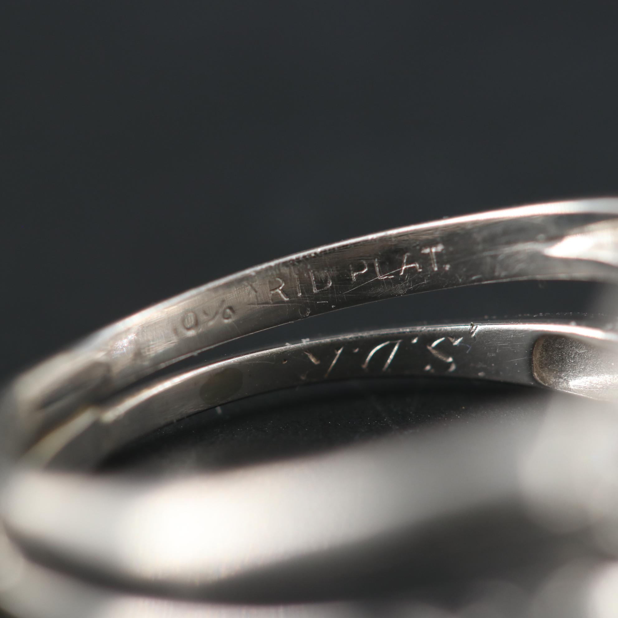 Circa 1930s Platinum and 18K Gold Diamond Band