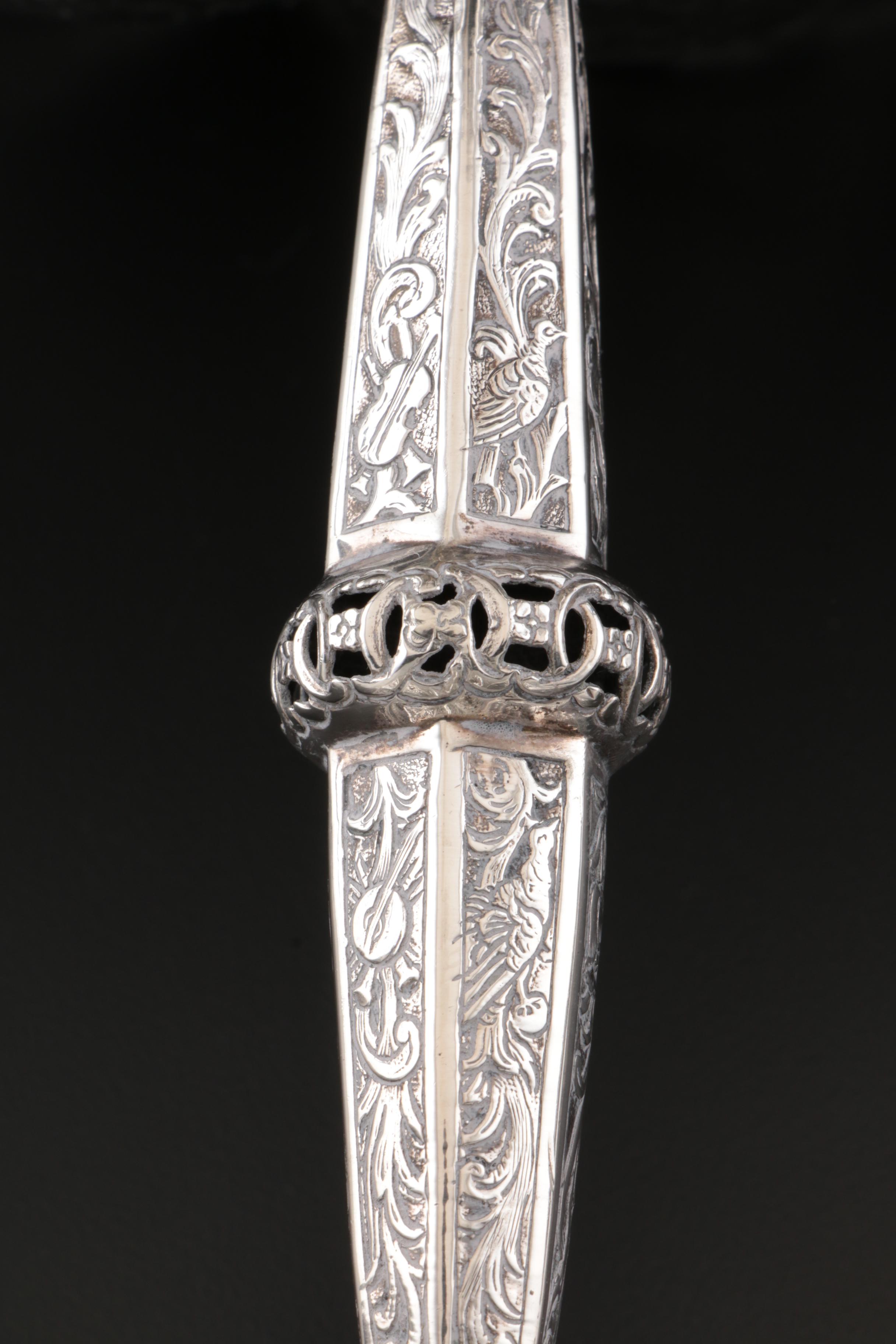 Ludwig Neresheimer Chased 800 Silver Compotes, Late 19th to Early 20th Century