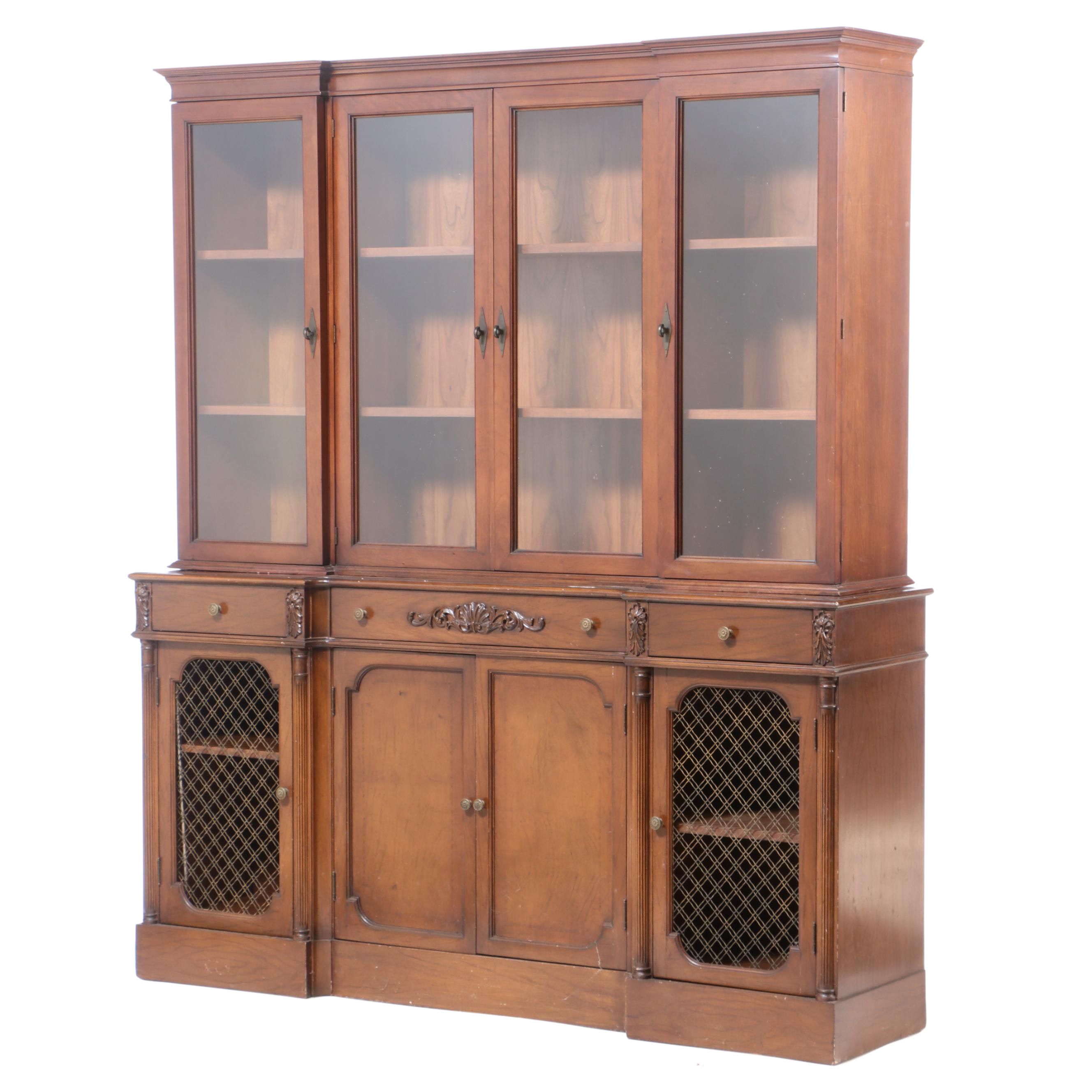 Leonardo Furniture Co., French Provincial Style Walnut-Stained Display Cabinet