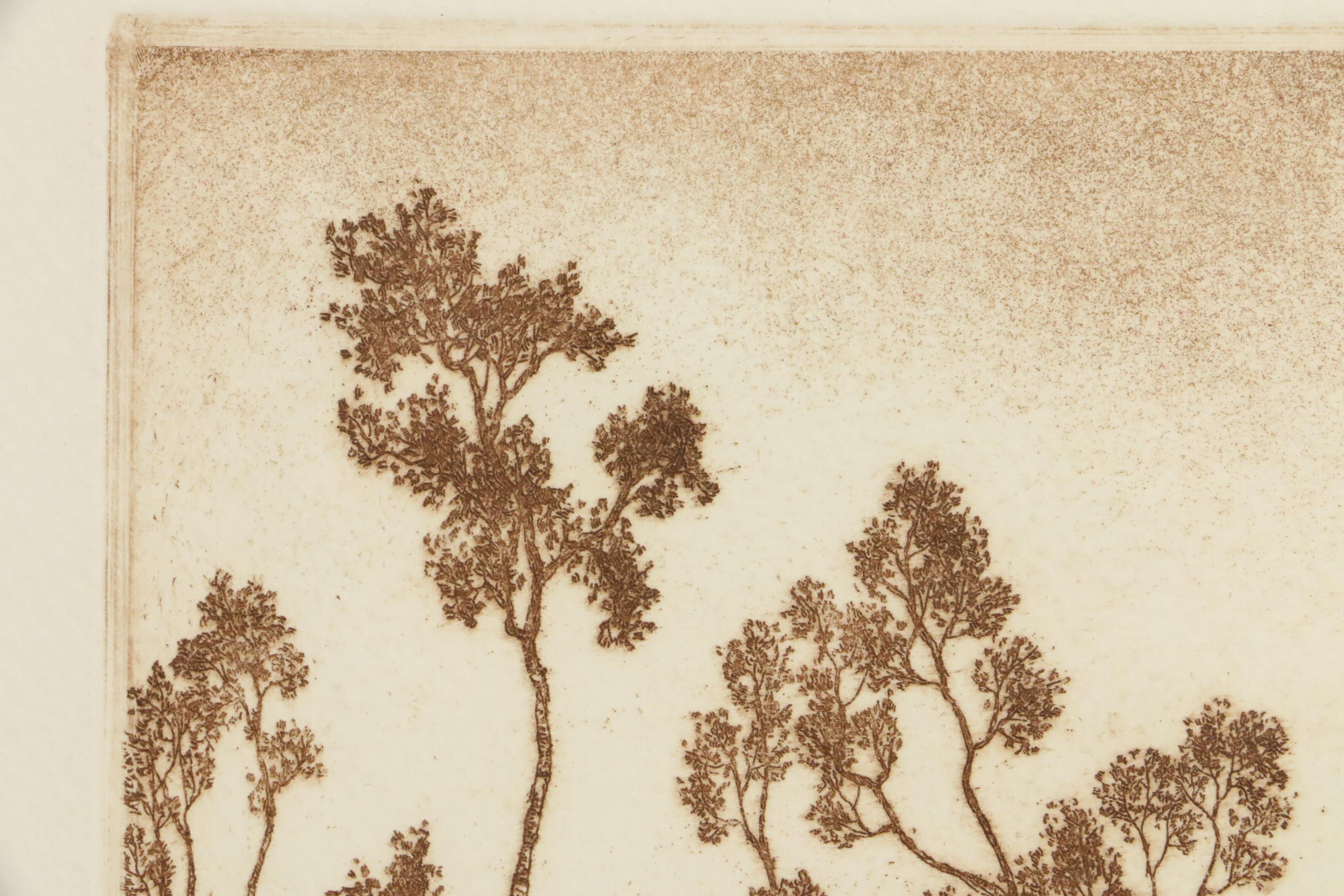 Michael Kohler Aquatint Etching "The Crossing"