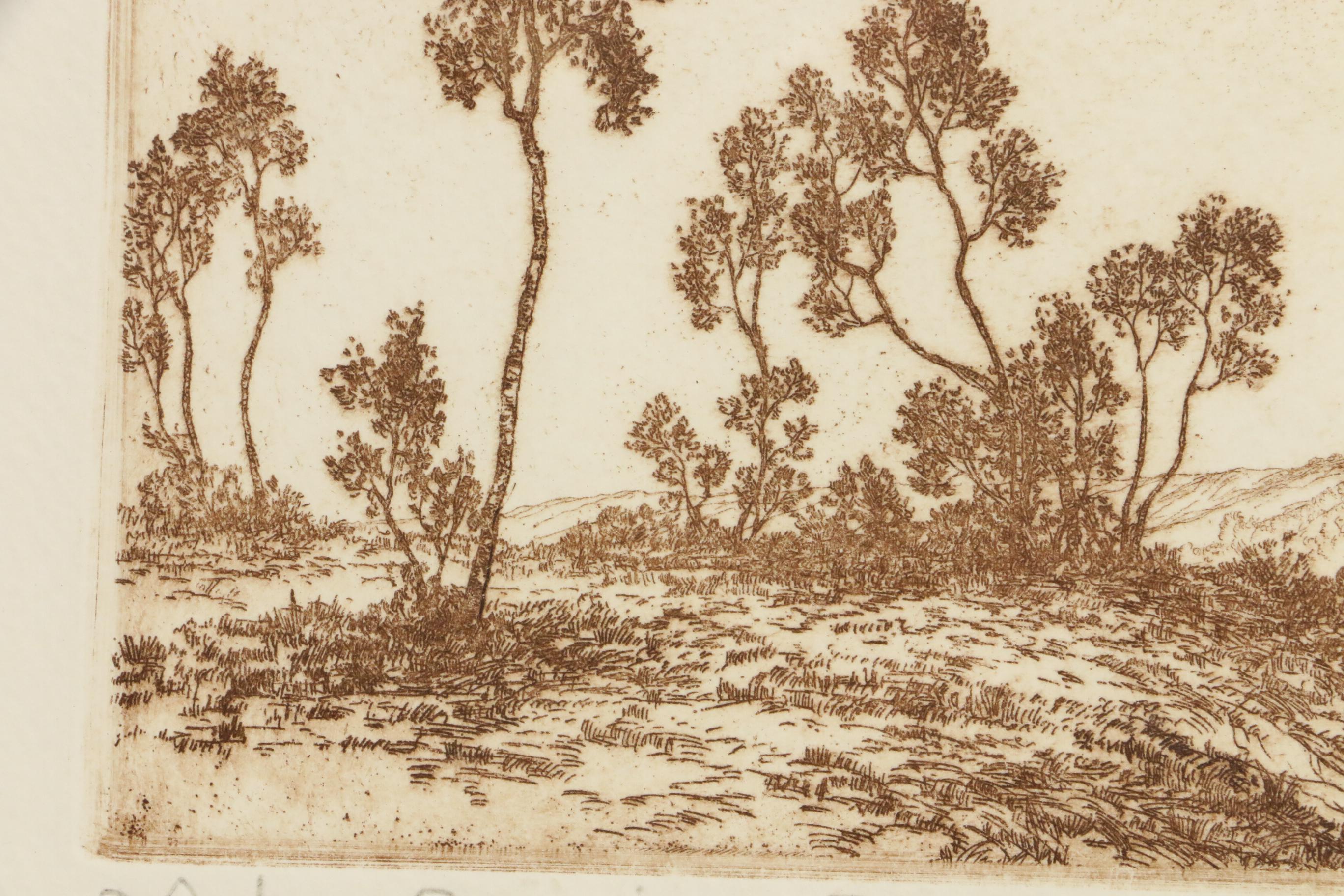 Michael Kohler Aquatint Etching "The Crossing"