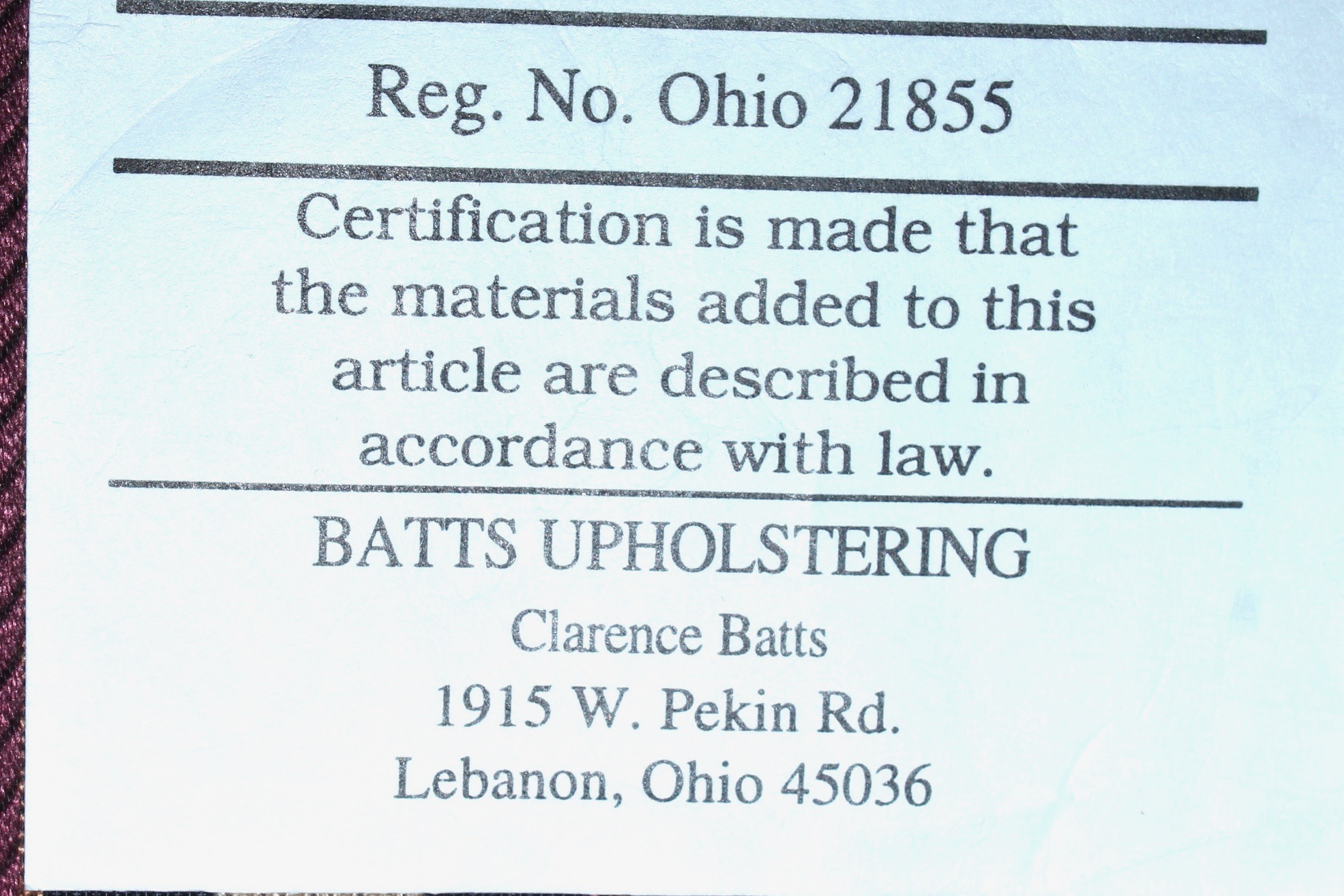 Upholstered Striped Queen Anne Loveseat