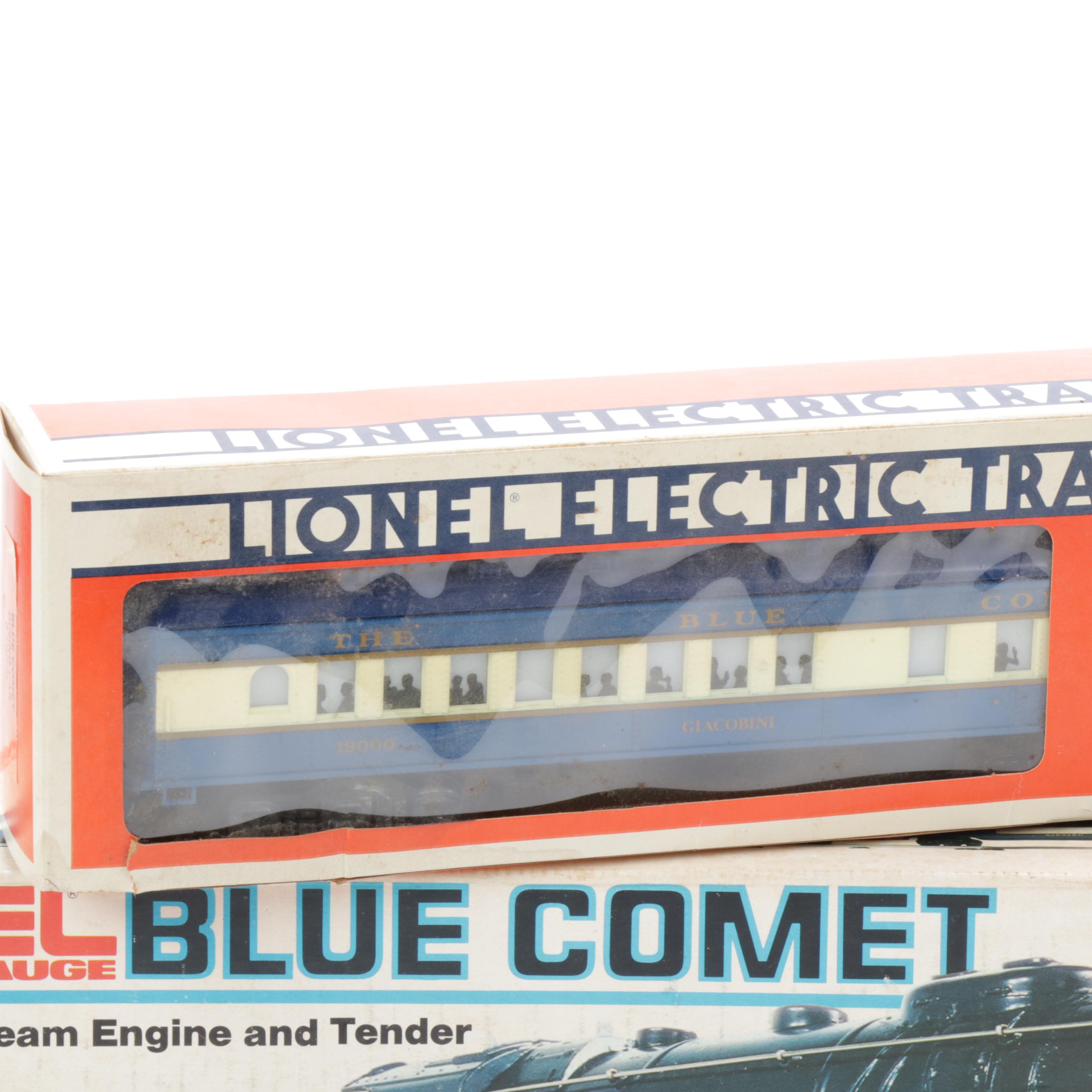 Lionel O-Gauge "Blue Comet" Steam Locomotive and Passenger Cars