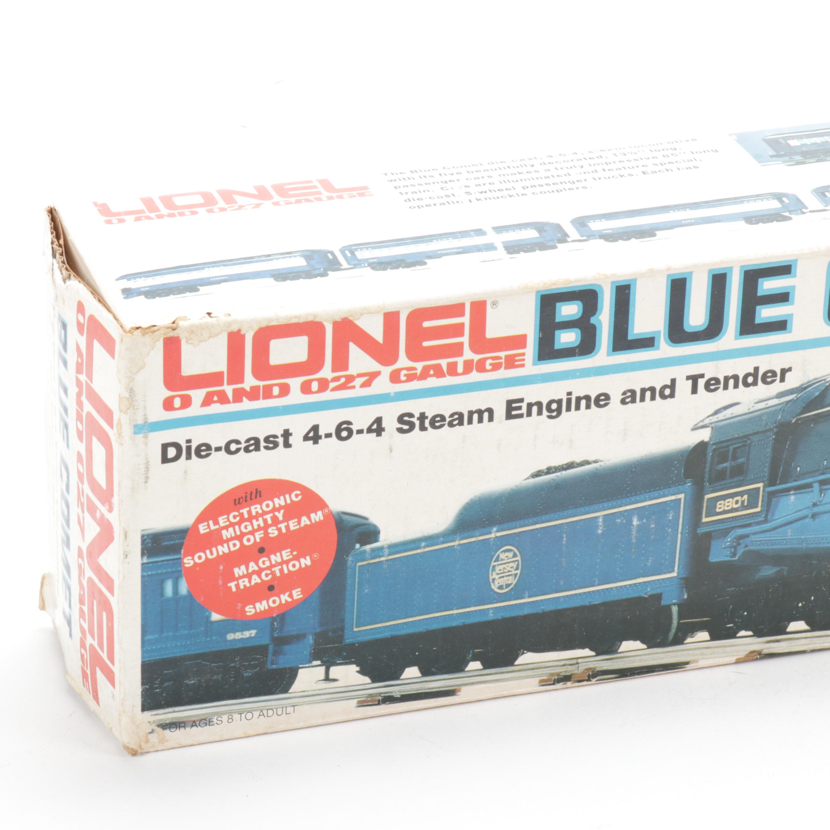 Lionel O-Gauge "Blue Comet" Steam Locomotive and Passenger Cars