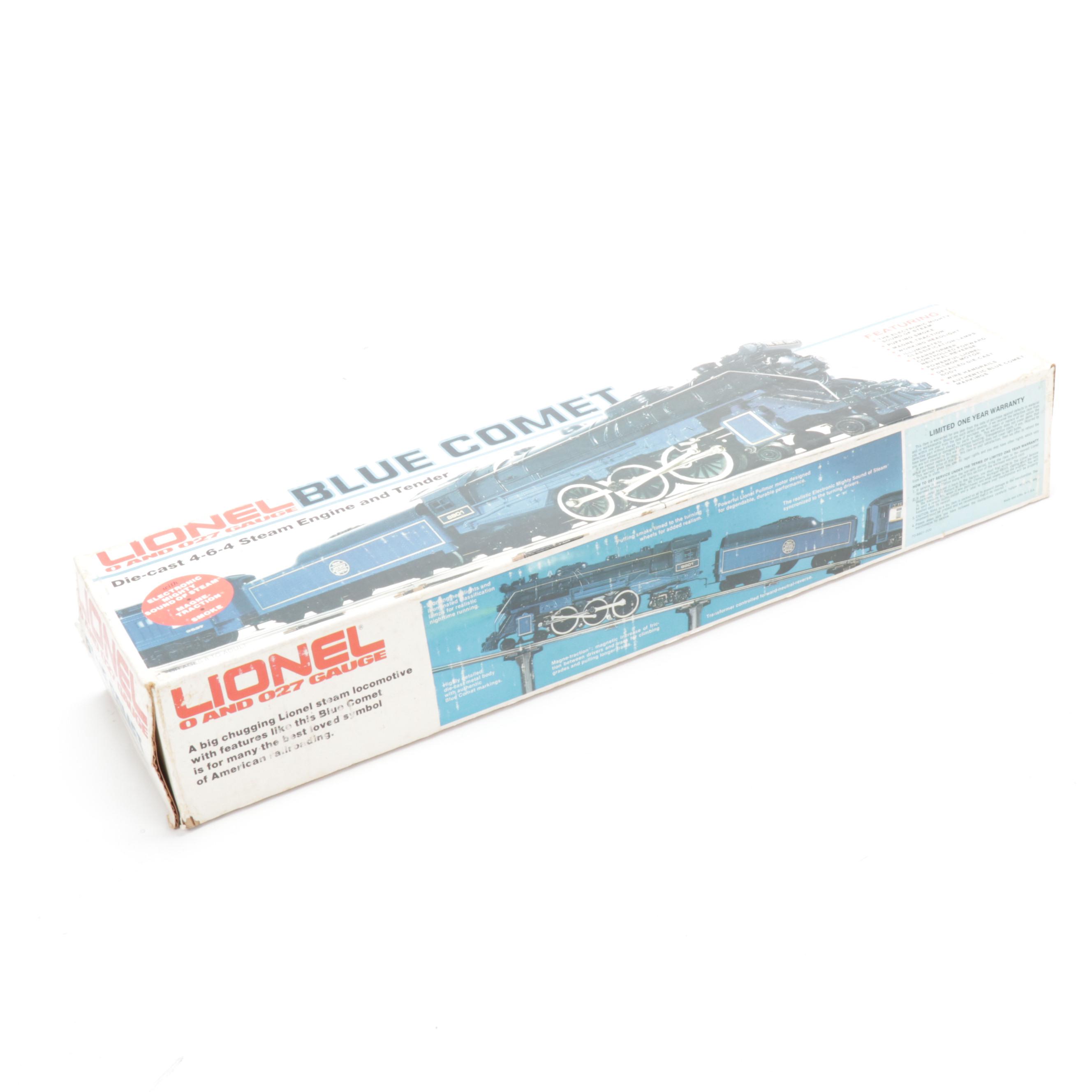 Lionel O-Gauge "Blue Comet" Steam Locomotive and Passenger Cars