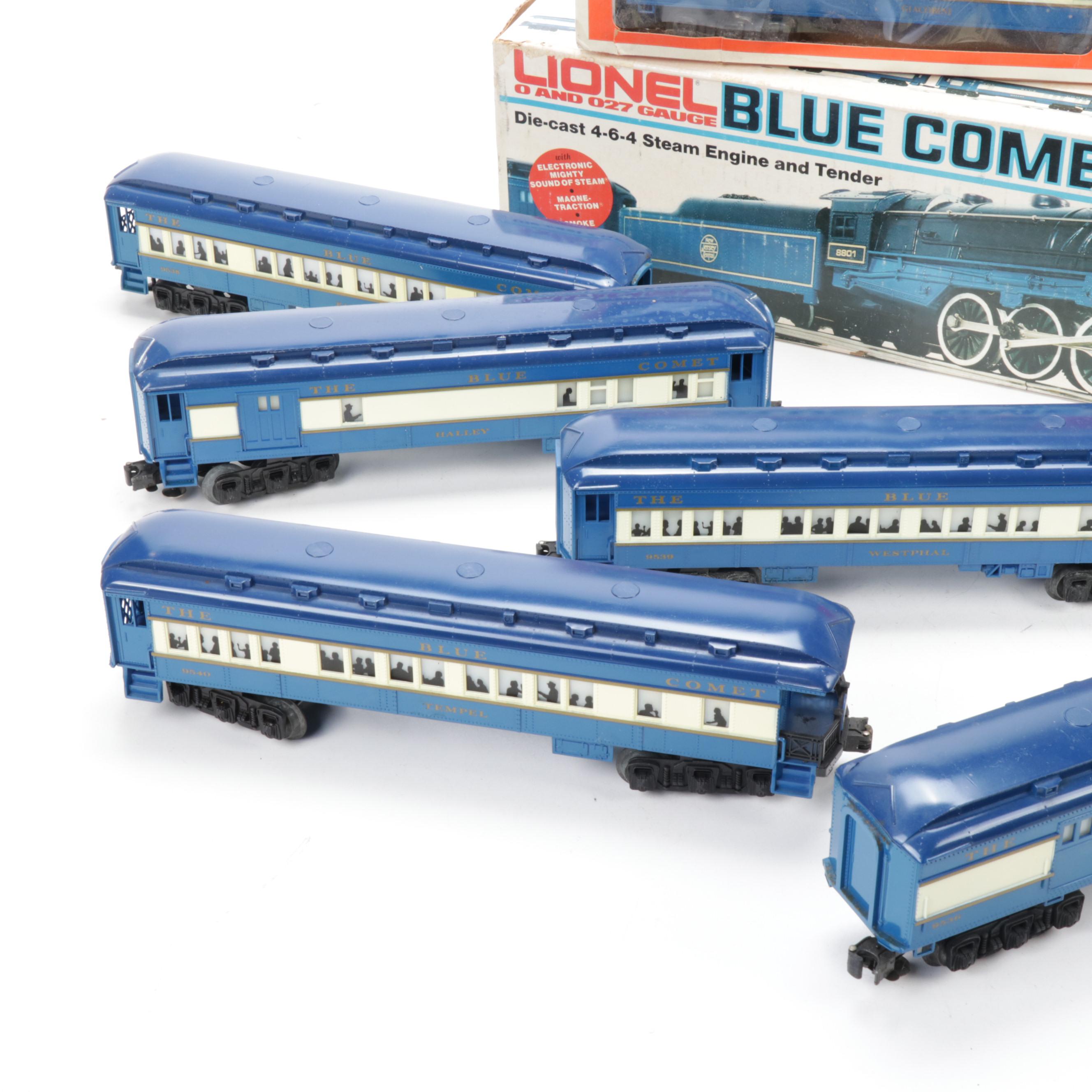Lionel O-Gauge "Blue Comet" Steam Locomotive and Passenger Cars