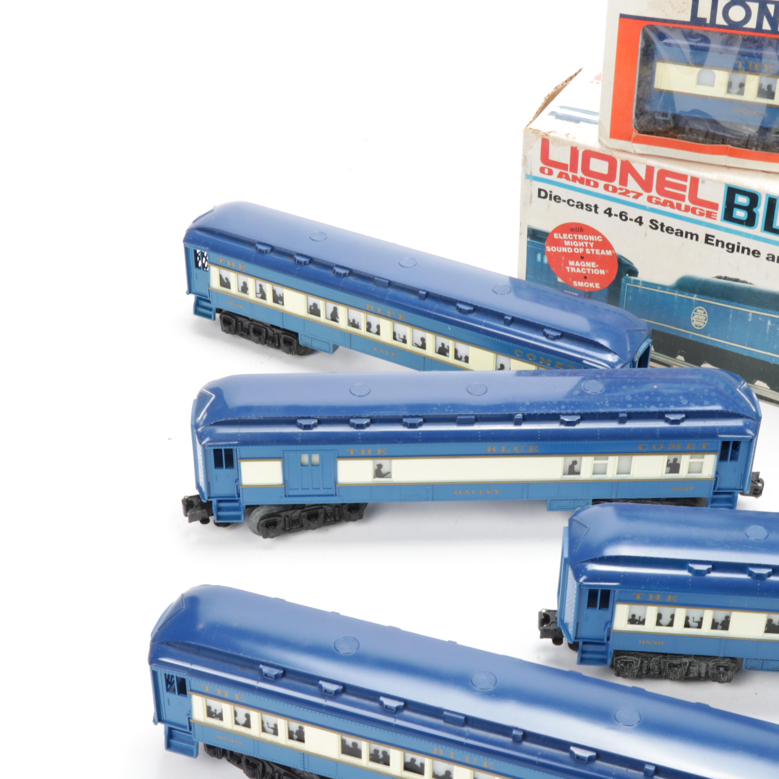 Lionel O-Gauge "Blue Comet" Steam Locomotive and Passenger Cars