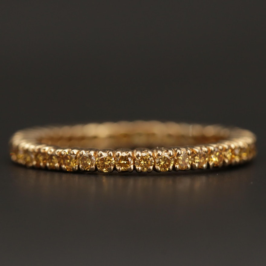 18K Yellow Gold Diamond Eternity Ring