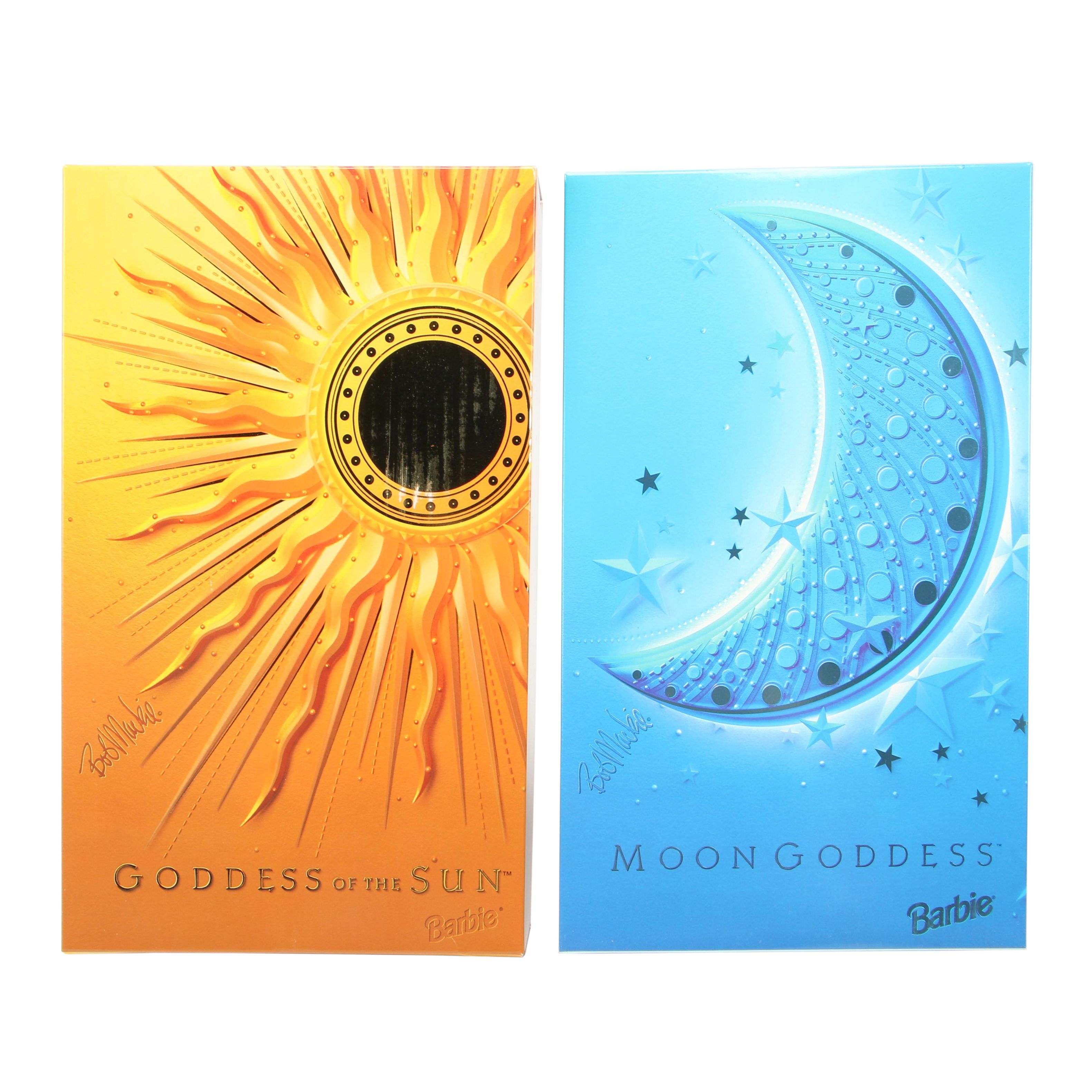 Bob Mackie "Moon Goddess" and "Goddess of the Sun" Barbie Fashion Dolls