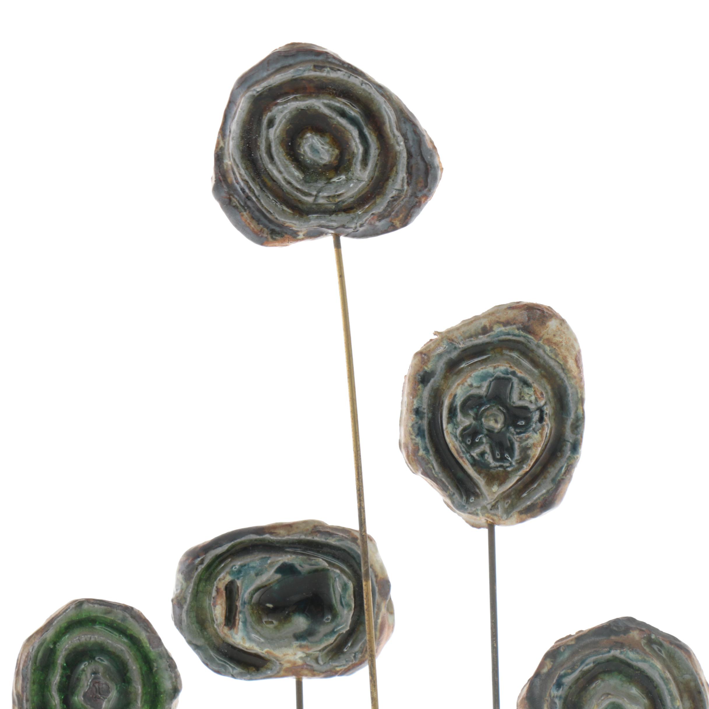 Winifred Cole Stoneware and Metal Kinetic Sculpture