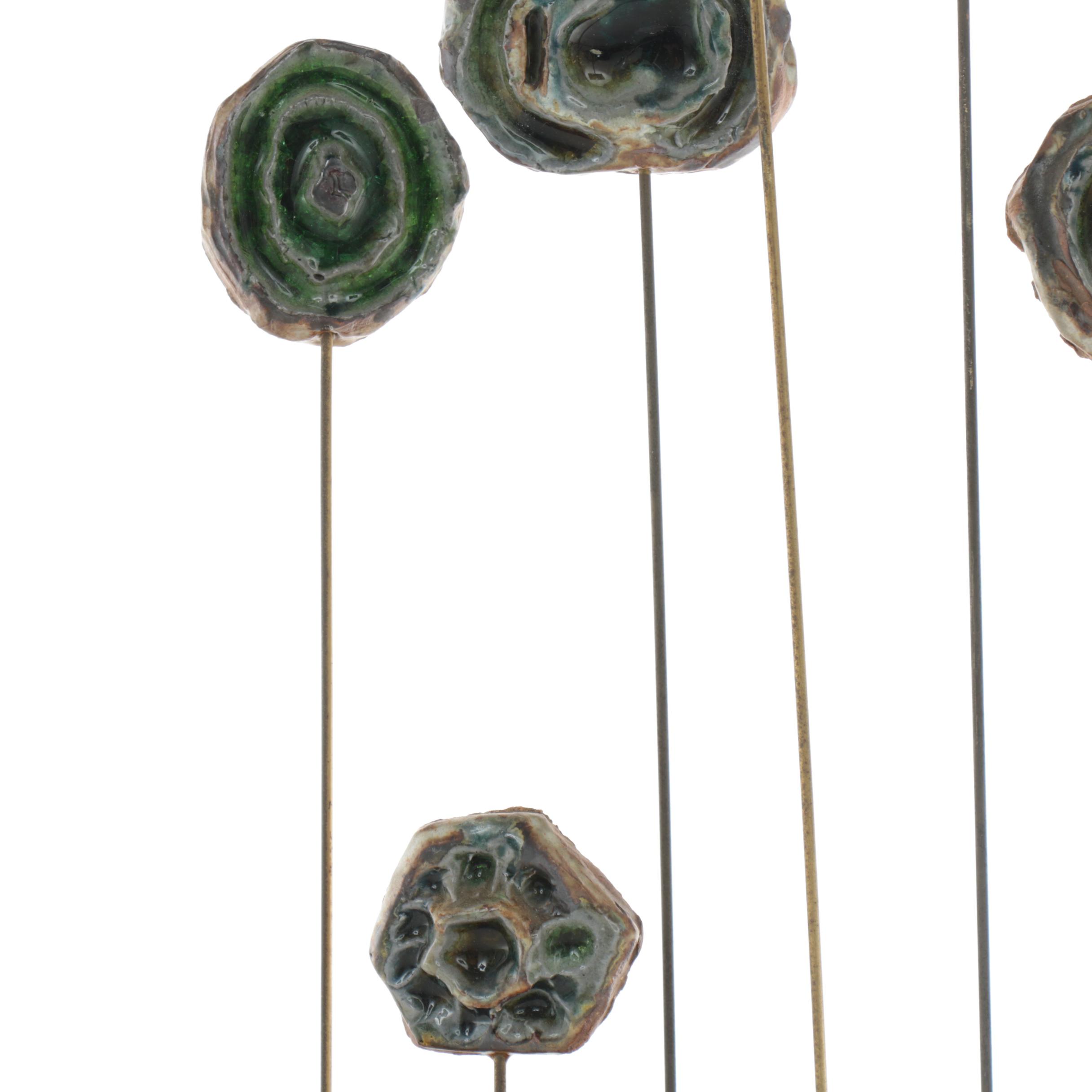 Winifred Cole Stoneware and Metal Kinetic Sculpture