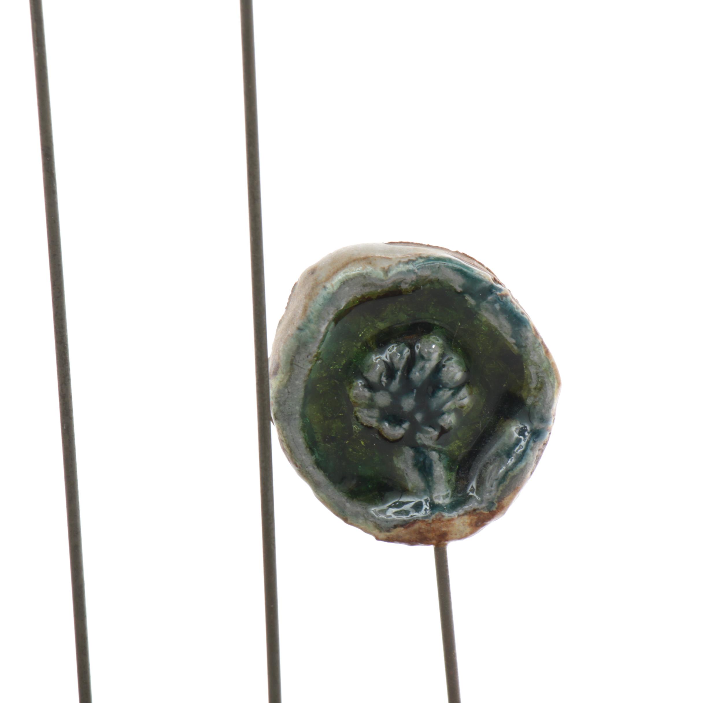 Winifred Cole Stoneware and Metal Kinetic Sculpture