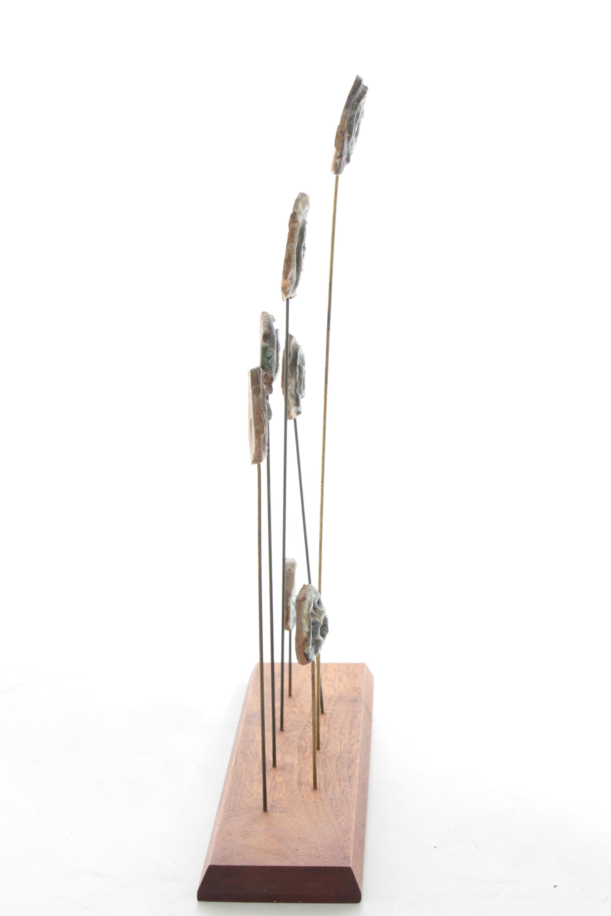 Winifred Cole Stoneware and Metal Kinetic Sculpture