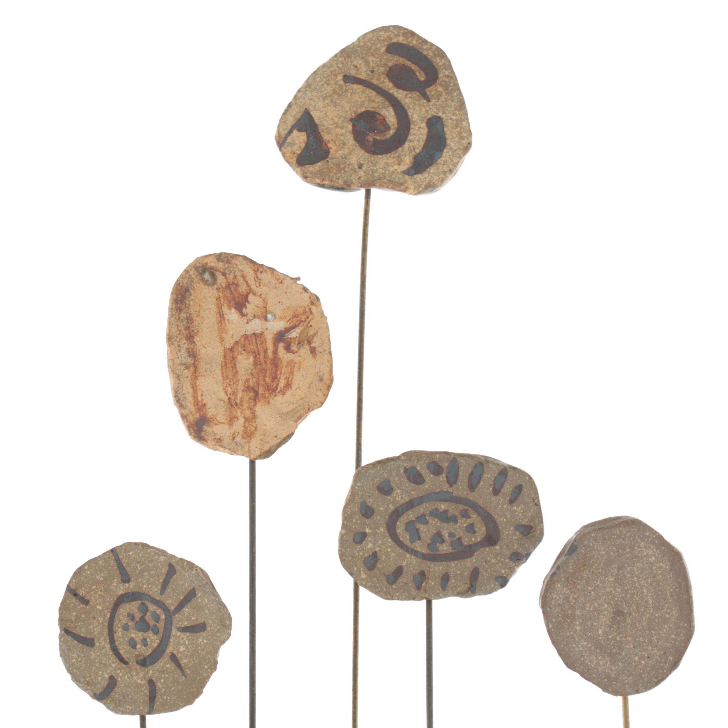 Winifred Cole Stoneware and Metal Kinetic Sculpture