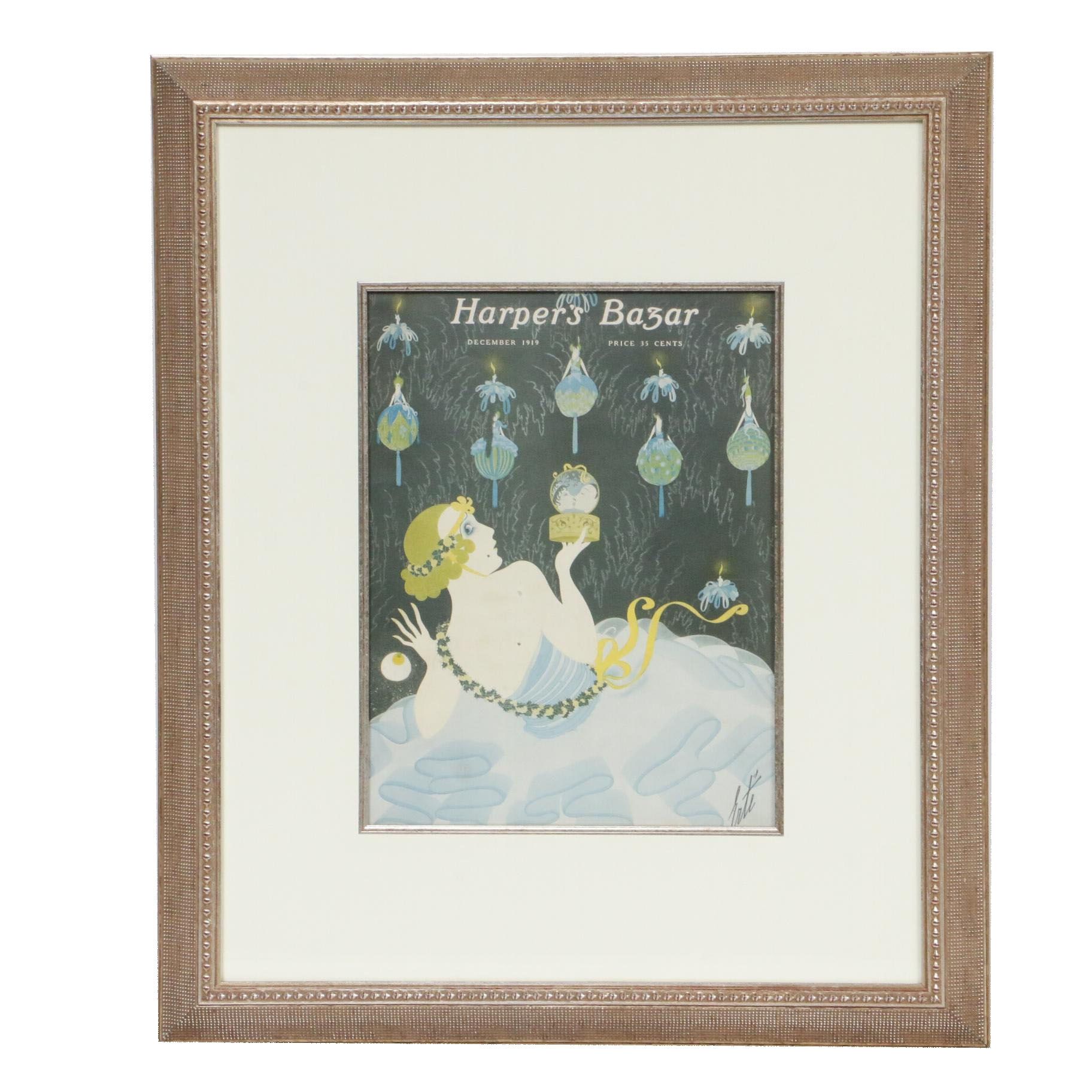 Erté Letterpress Halftone for "Harper's Bazar," 1919