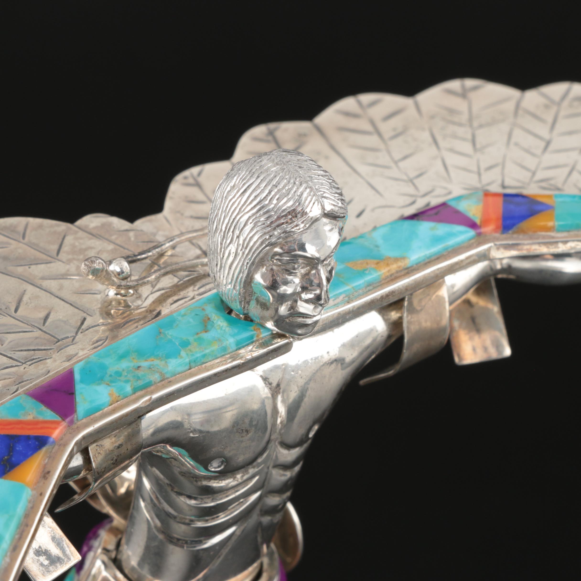 David R. Freeland, Jr. Sterling Silver and Stone Kachina Figure "Eagle"