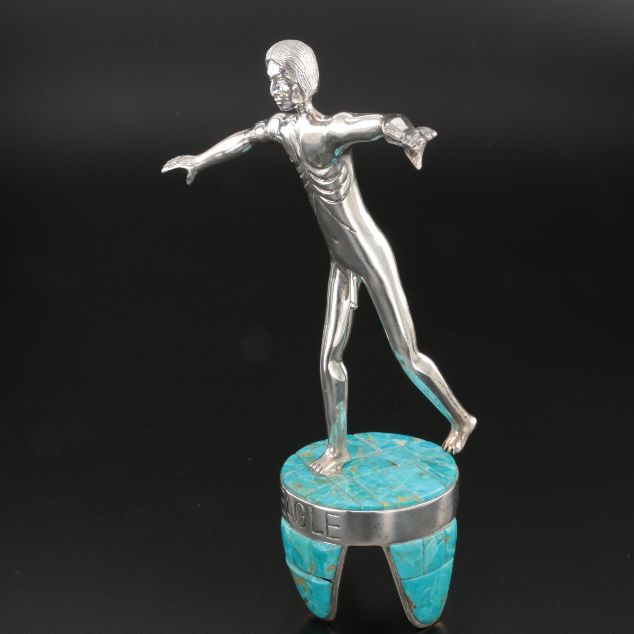 David R. Freeland, Jr. Sterling Silver and Stone Kachina Figure "Eagle"