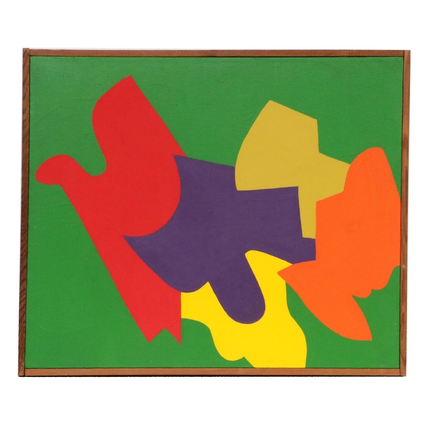 Elizabeth Blumenthal Acrylic Painting "Flight," 1971