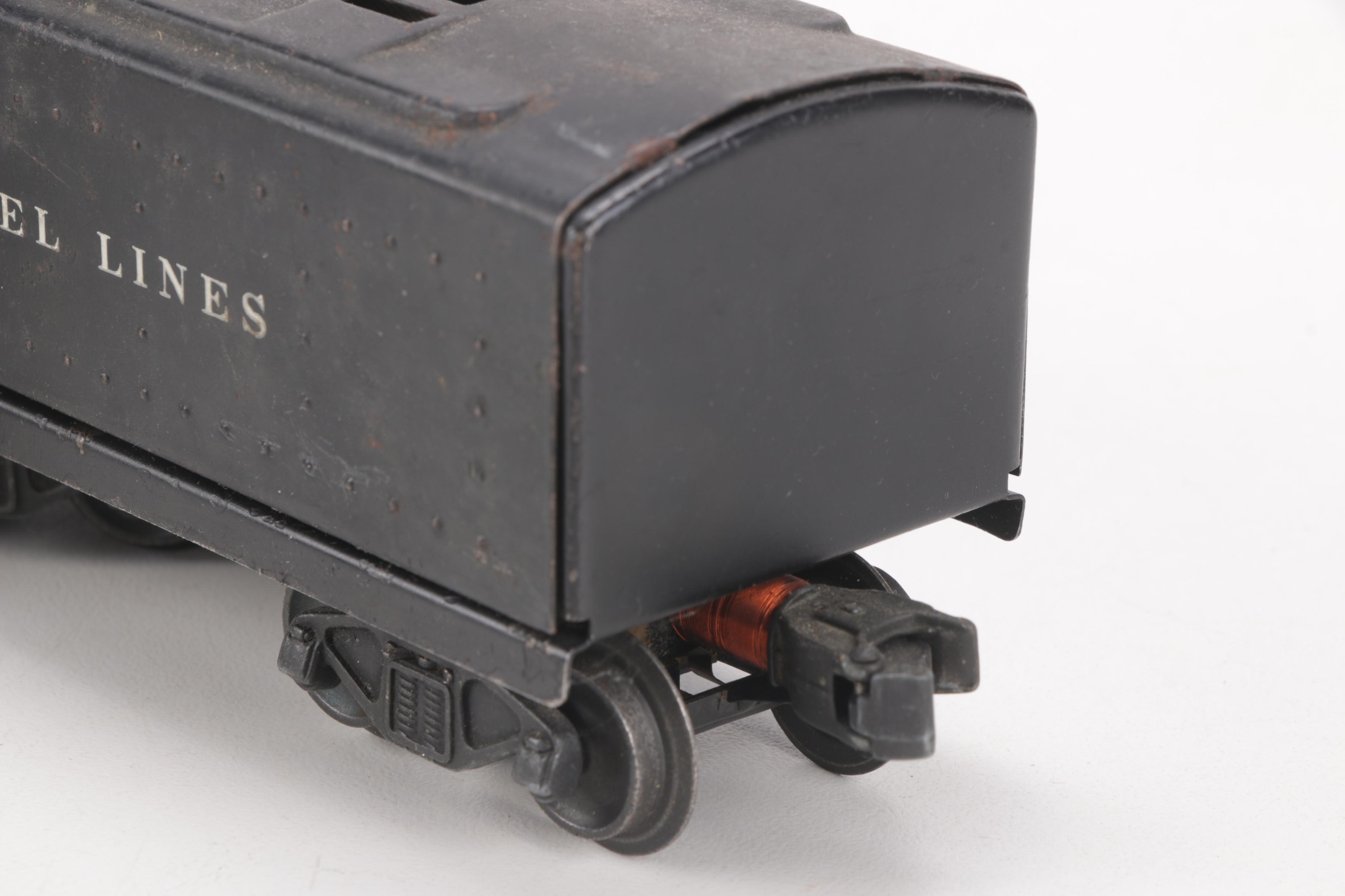 Lionel O-Gauge 1666 Steam Locomotive with 1654W Tender