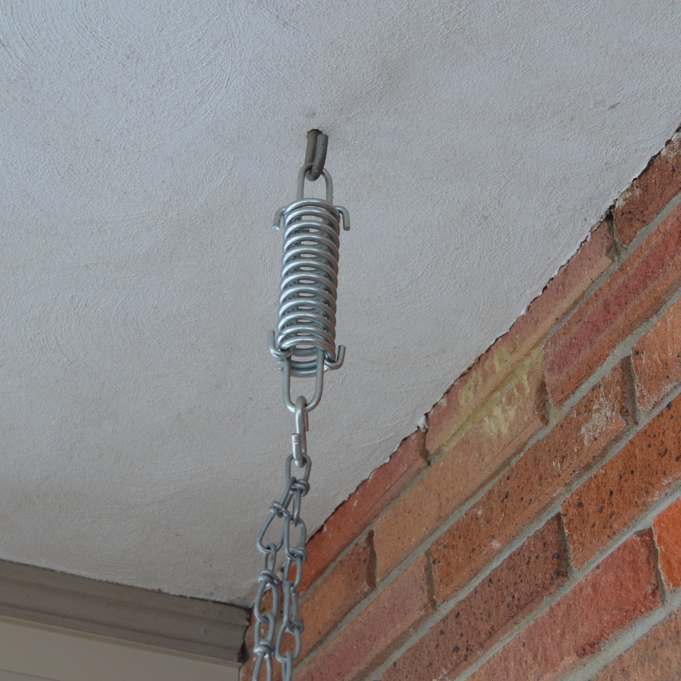 Rustic Pine Slat and Log Porch Swing, Contemporary