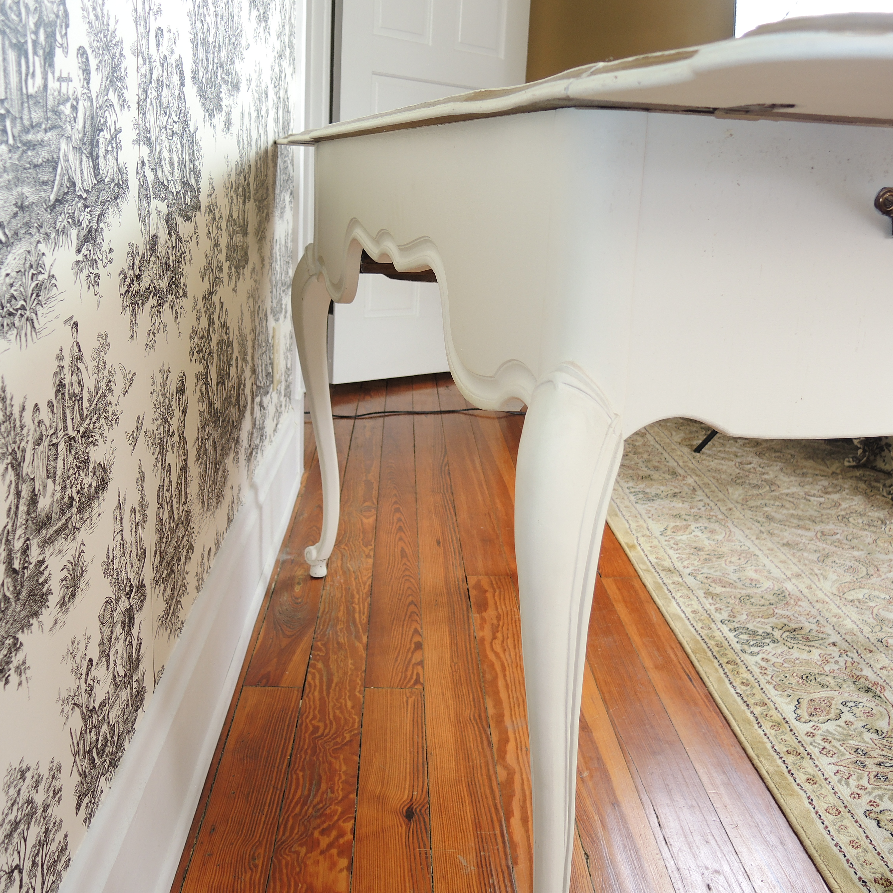 Brandt French Provincial Style, Drop Leaf Writing Desk, Mid to Late 20th Century