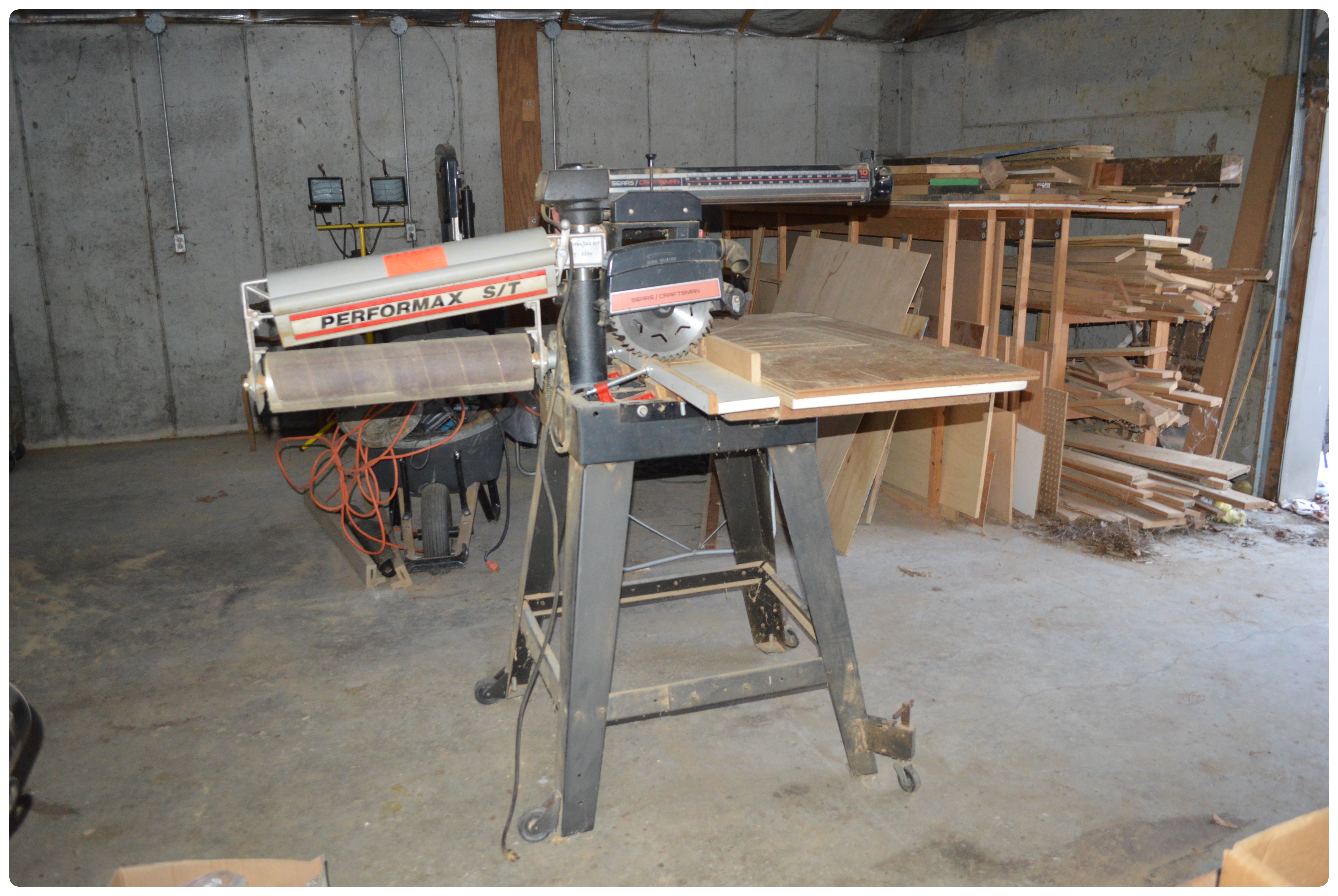 Craftsman 10" Radial Arm Saw with Performax S/T Drum Sander