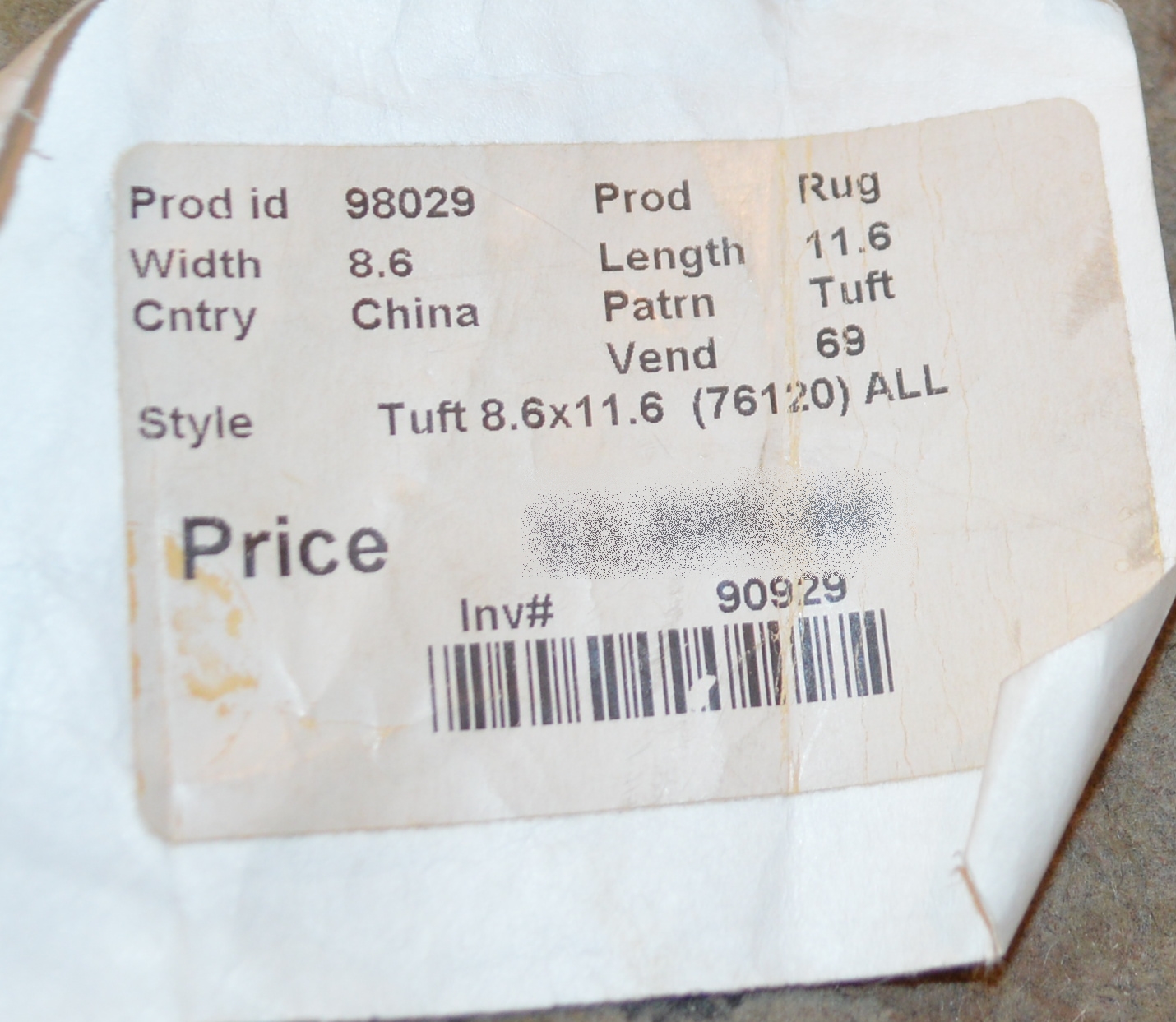 8'6 x 11'6 Tufted Chinese Wool and Silk Area Rug from The Rug Gallery