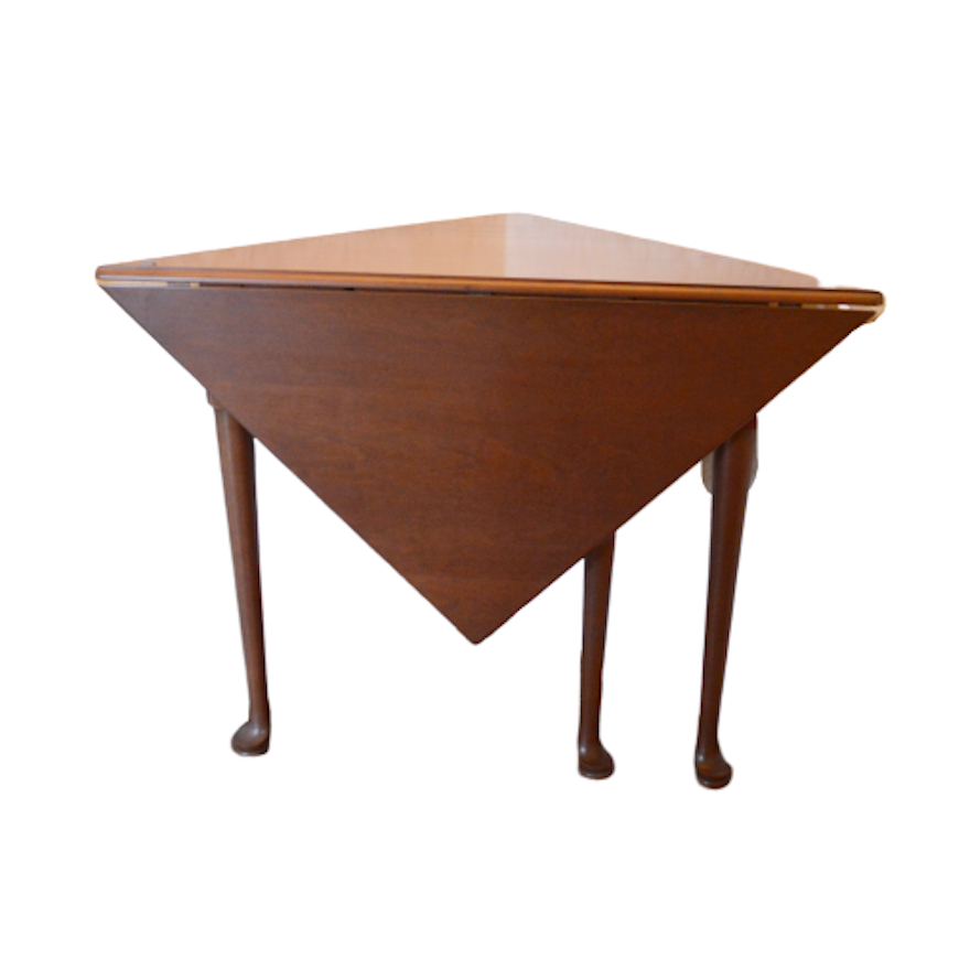Queen Anne Style Cherry Handkerchief Table, Mid 20th Century