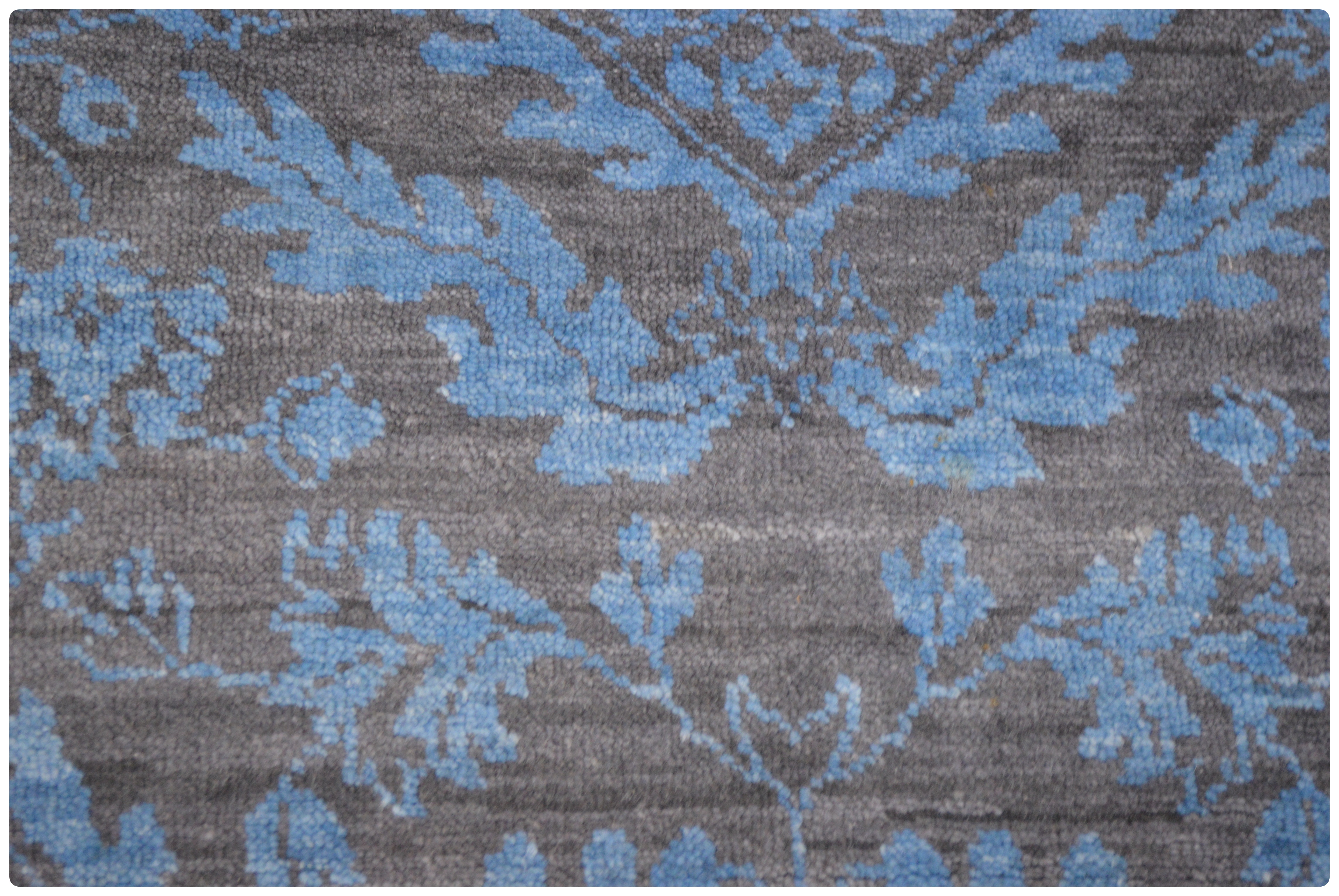 8' x 10' Hand-Knotted Indian Wool and Viscose Rug from The Rug Gallery