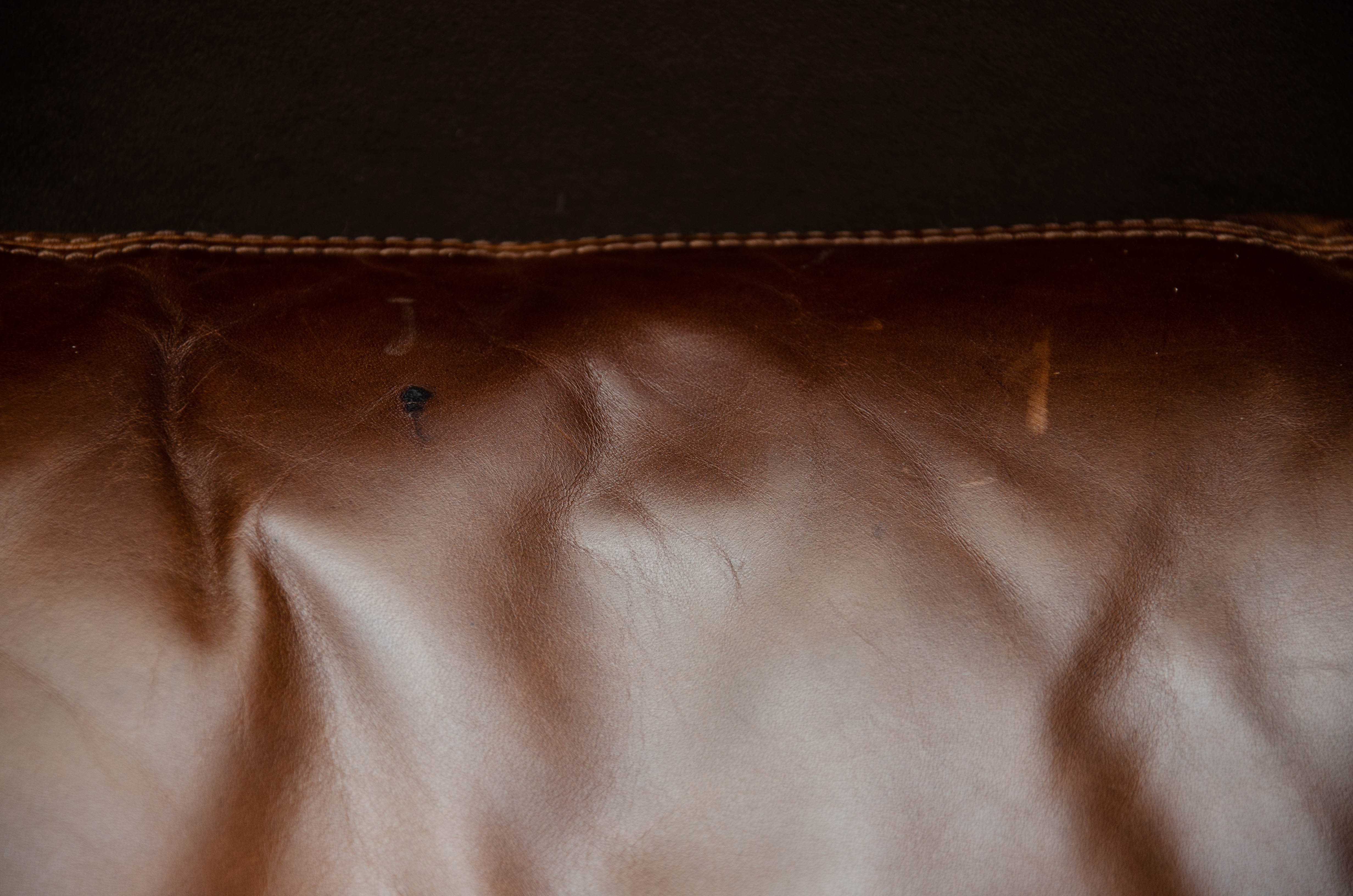 Restoration Hardware "Maxwell" Leather Sectional with Down-Filled Cushions