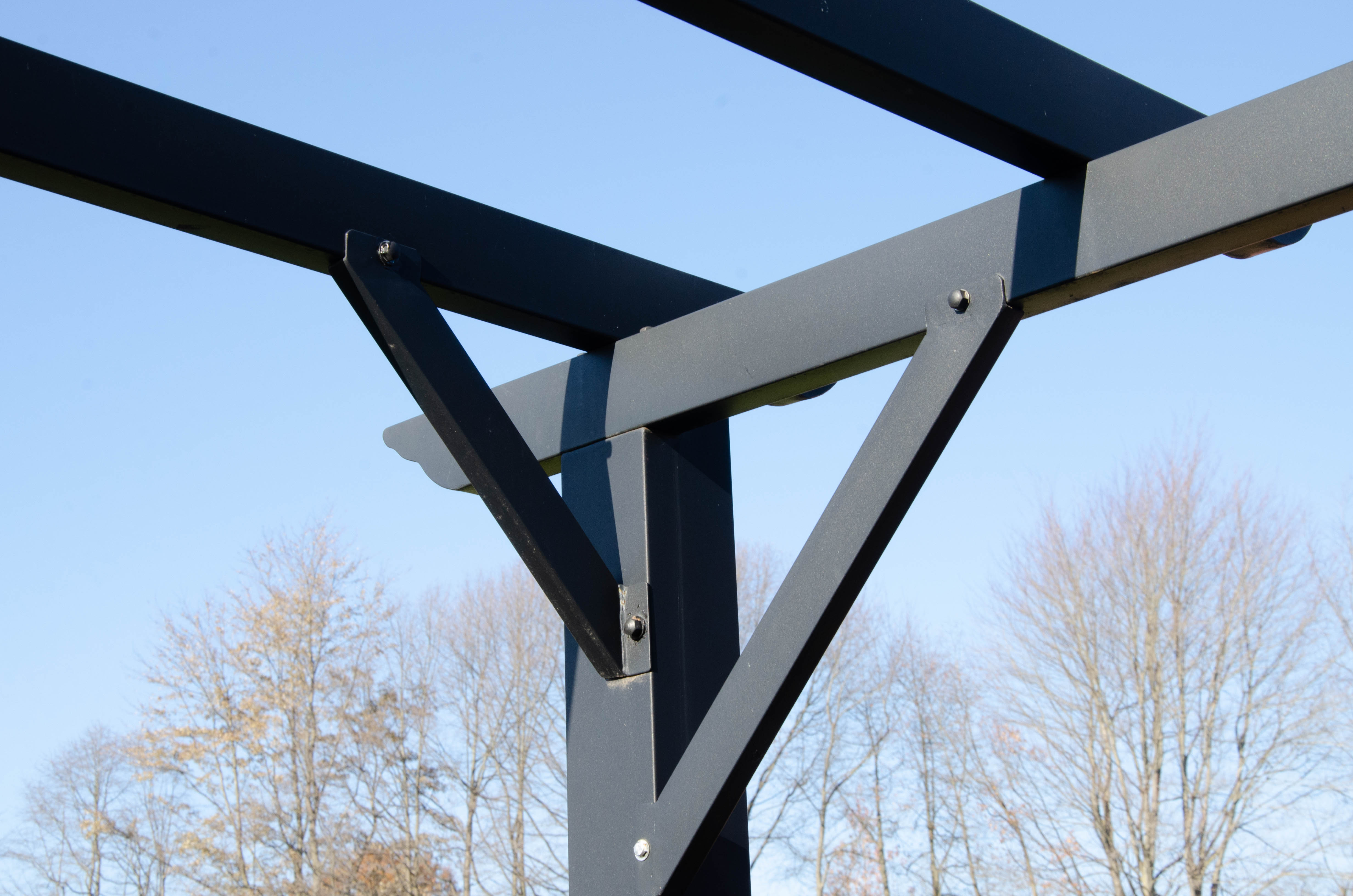 Garden Treasures Aluminum Pergola with Removable Shade Canopy