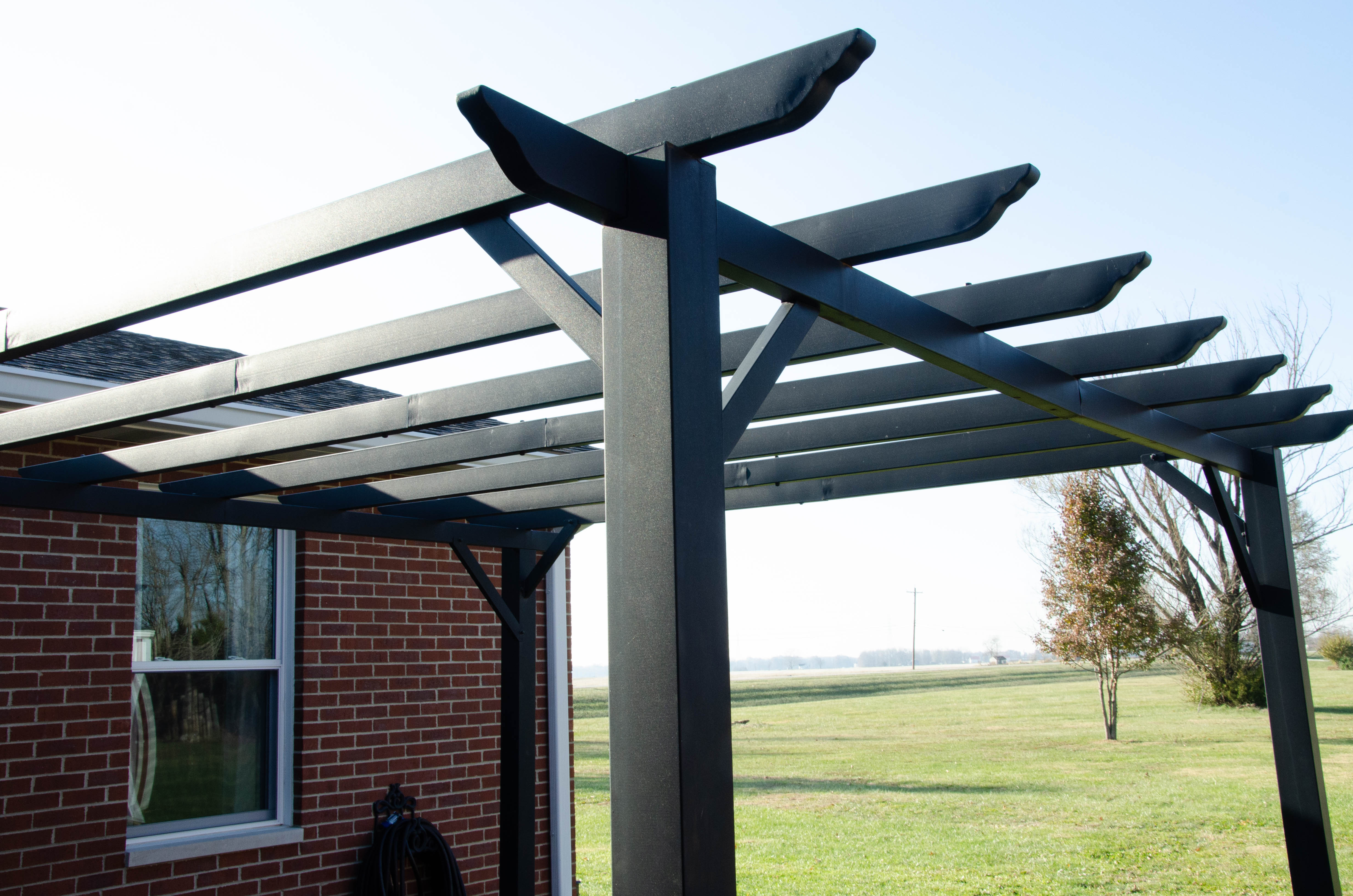 Garden Treasures Aluminum Pergola with Removable Shade Canopy