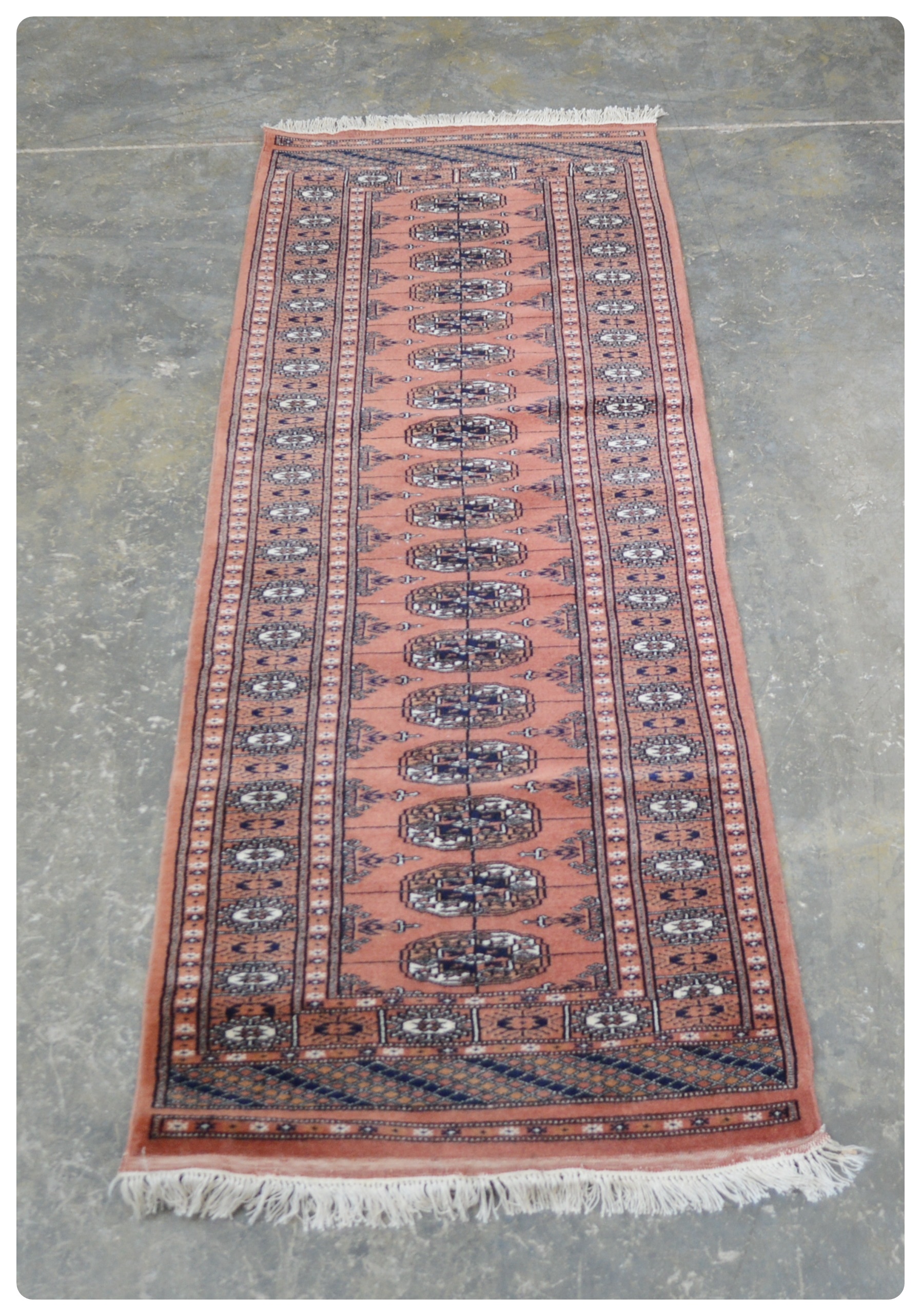 2'2 x 6'6 Hand-Knotted Pakistan Bokhara Wool Runner from The Rug Gallery