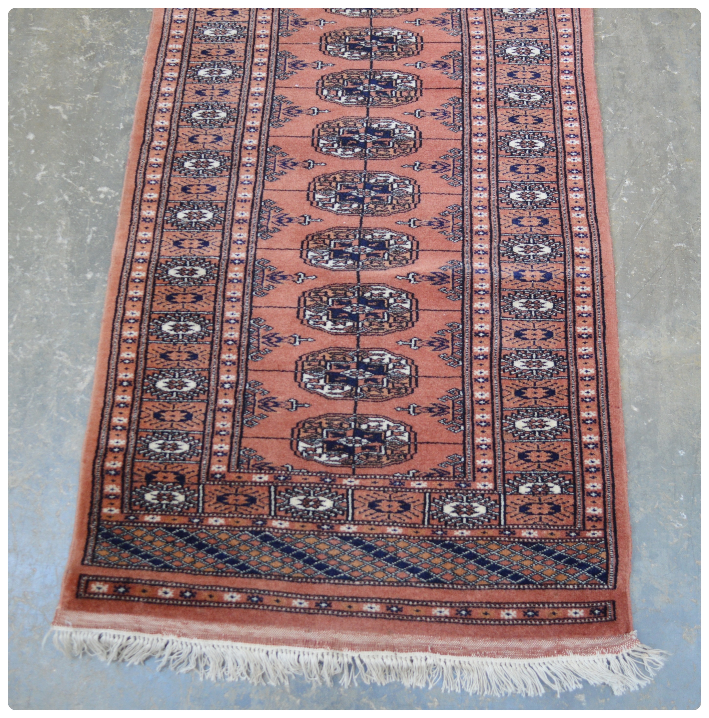 2'2 x 6'6 Hand-Knotted Pakistan Bokhara Wool Runner from The Rug Gallery