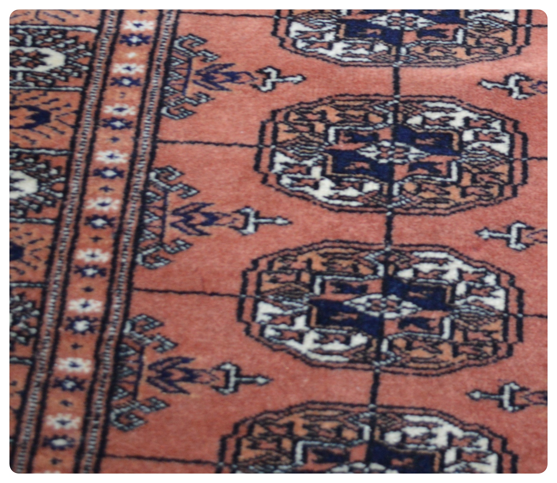 2'2 x 6'6 Hand-Knotted Pakistan Bokhara Wool Runner from The Rug Gallery