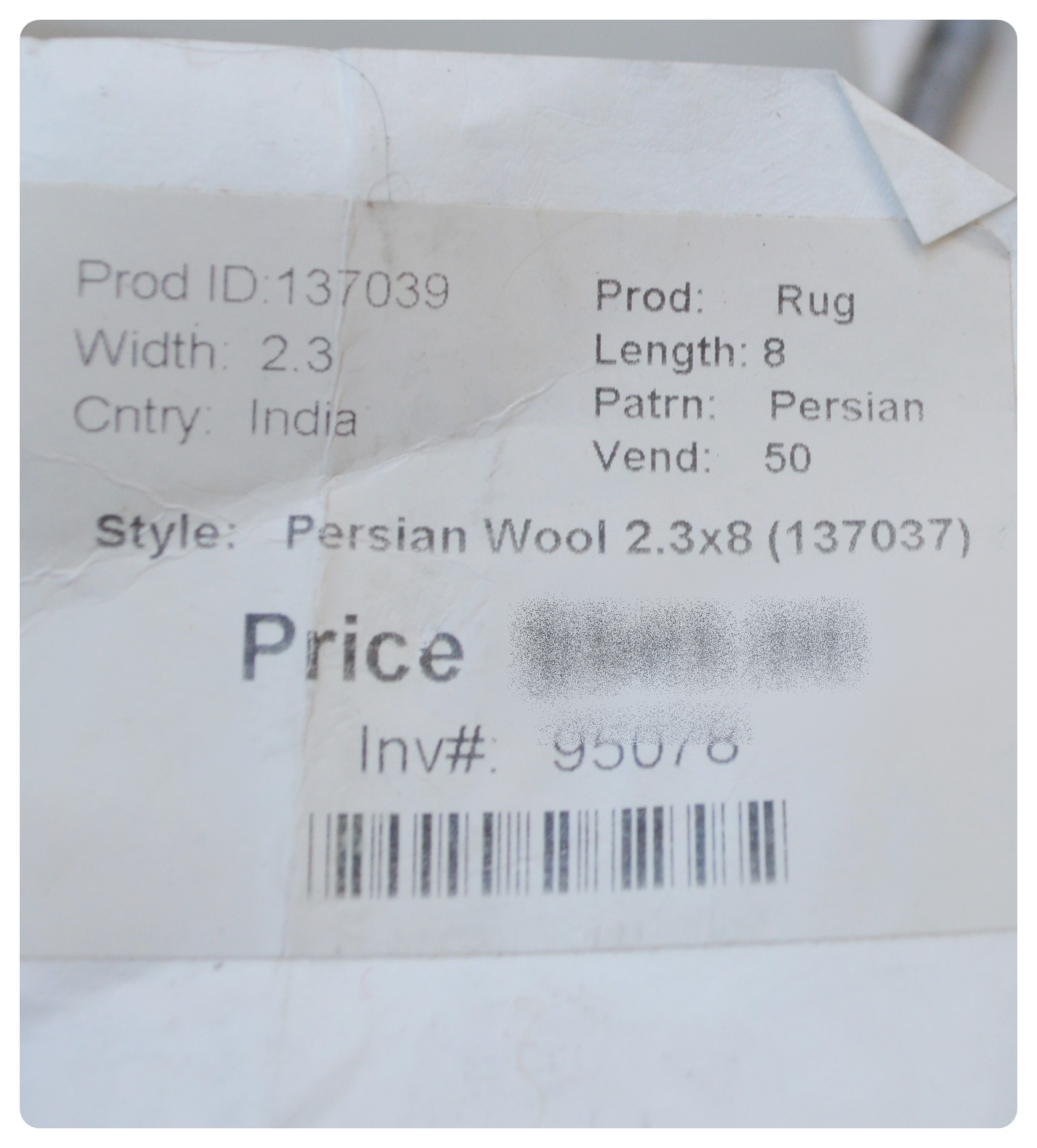 2'3 x 8' Hand-Knotted Indo-Persian Geometric Wool Runner from The Rug Gallery