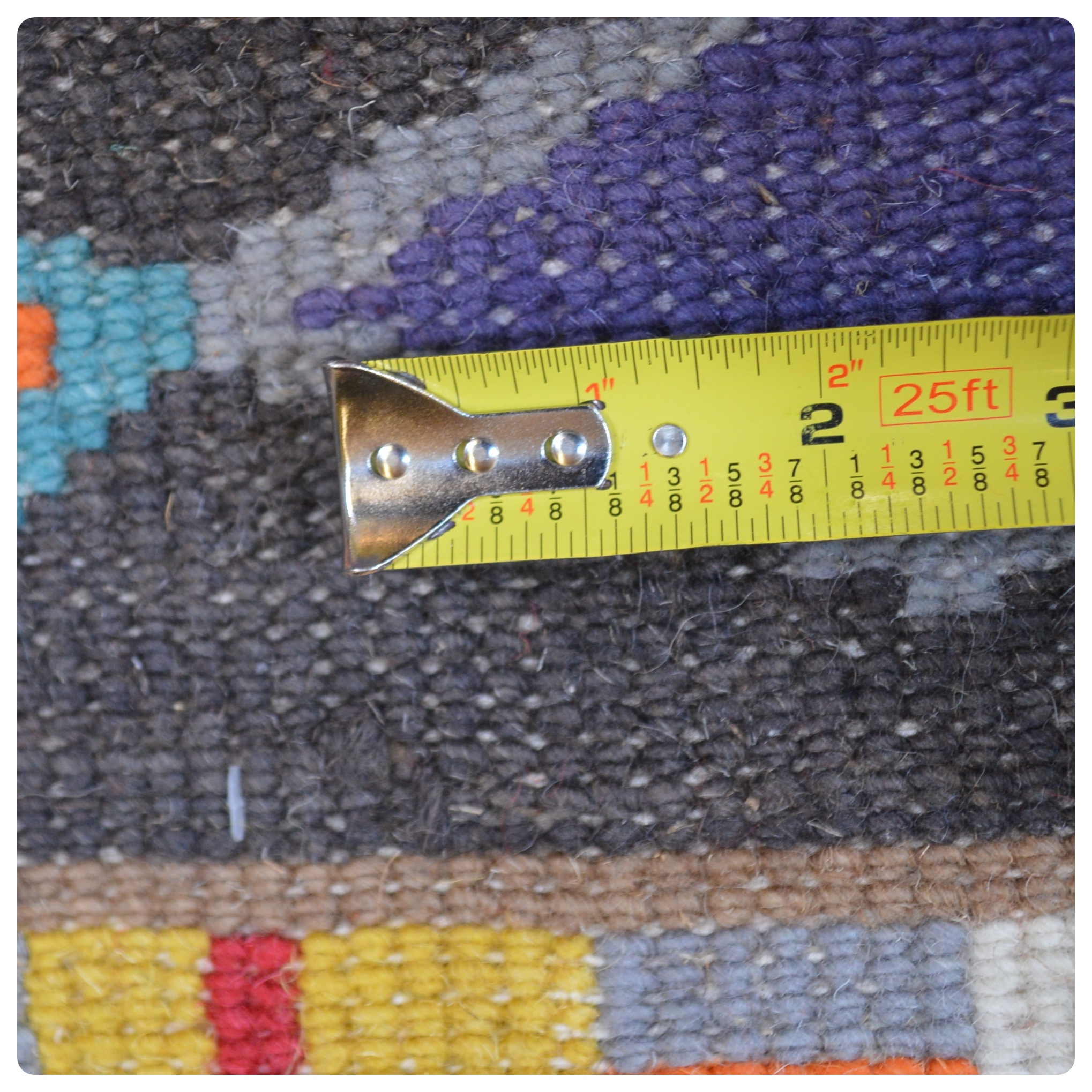 2'3 x 8' Hand-Knotted Indo-Persian Geometric Wool Runner from The Rug Gallery