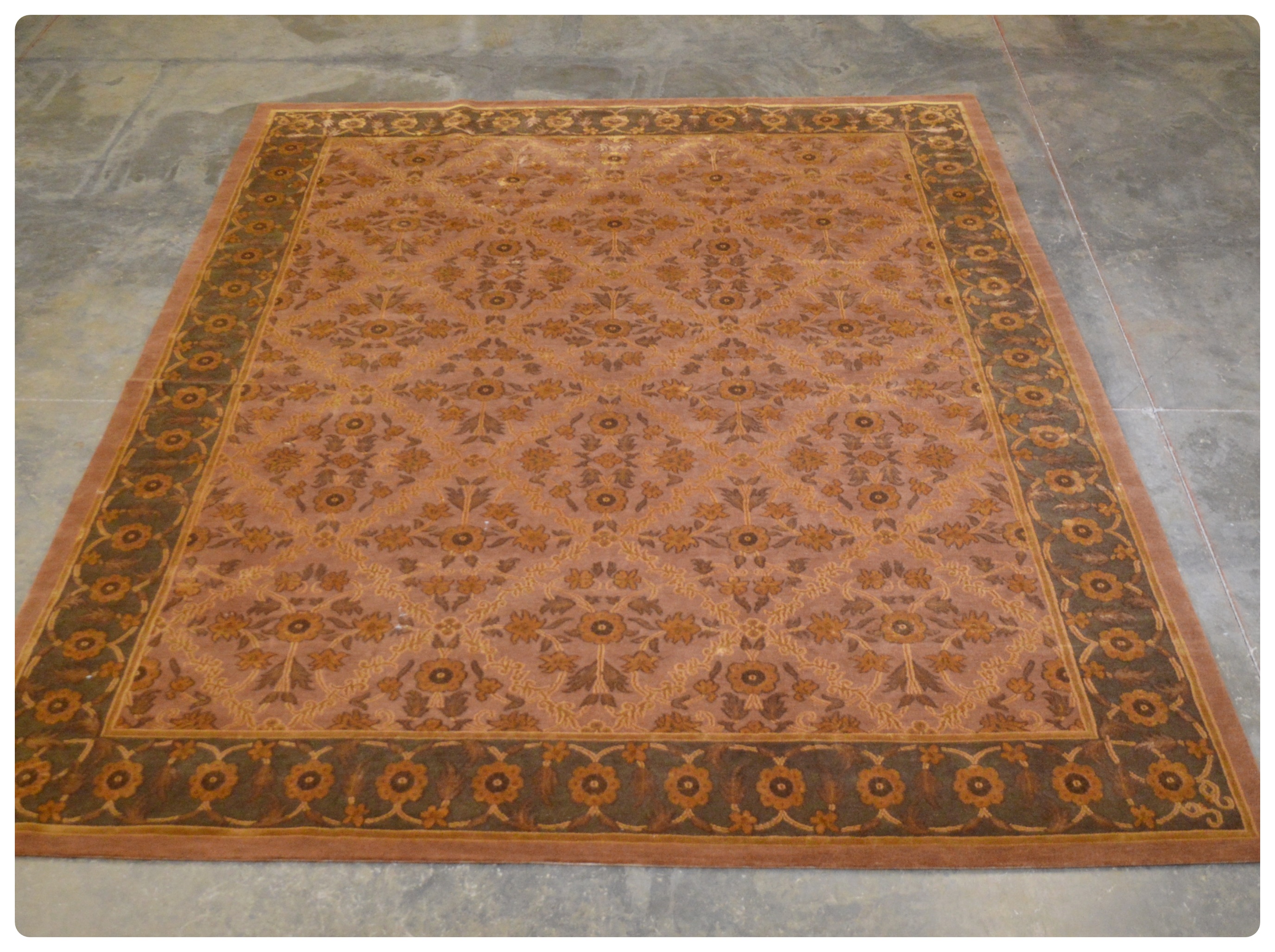 9'10 x 11'10  Hand-Knotted Tibetan Wool Rug from The Rug Gallery