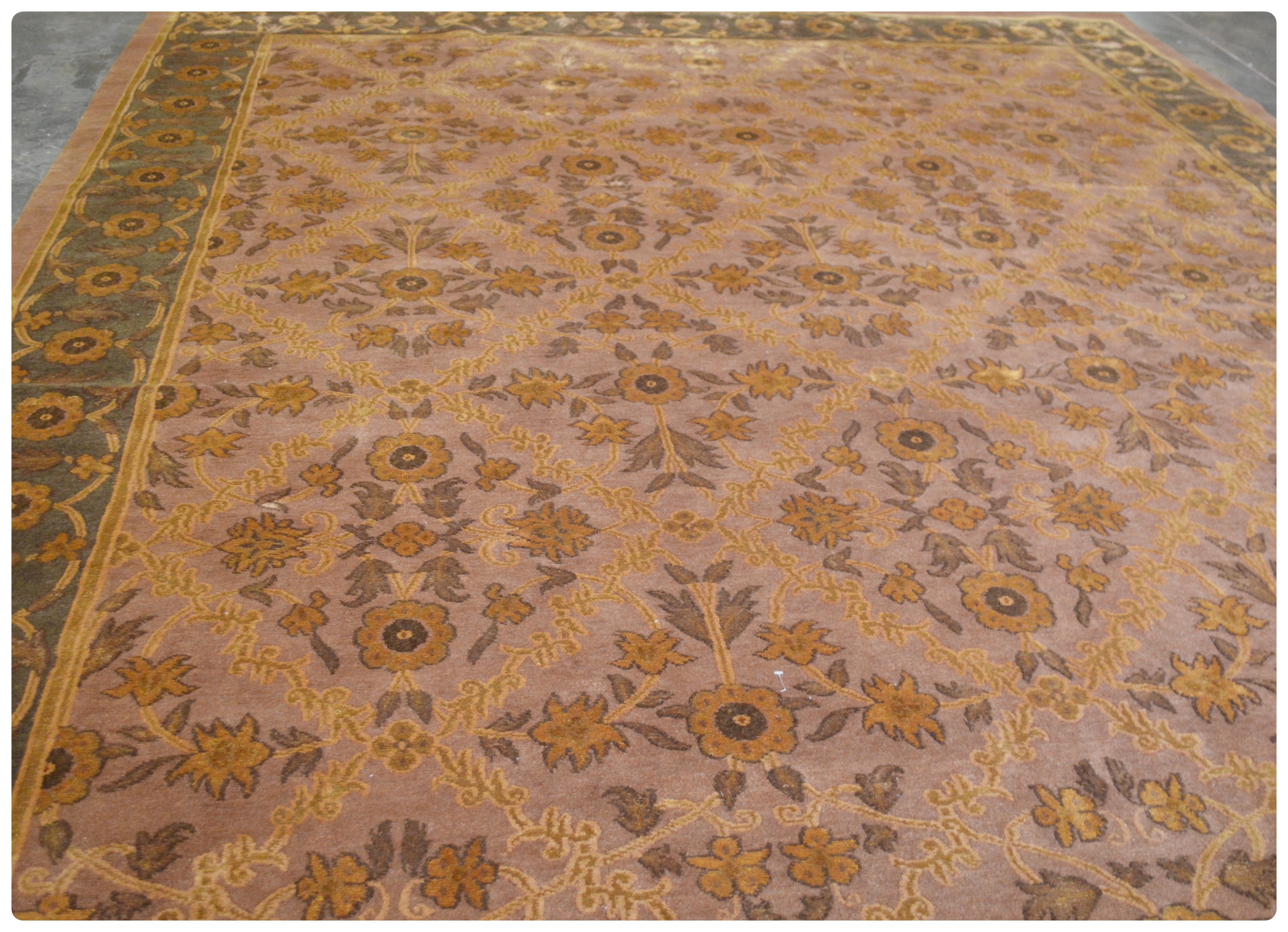 9'10 x 11'10  Hand-Knotted Tibetan Wool Rug from The Rug Gallery