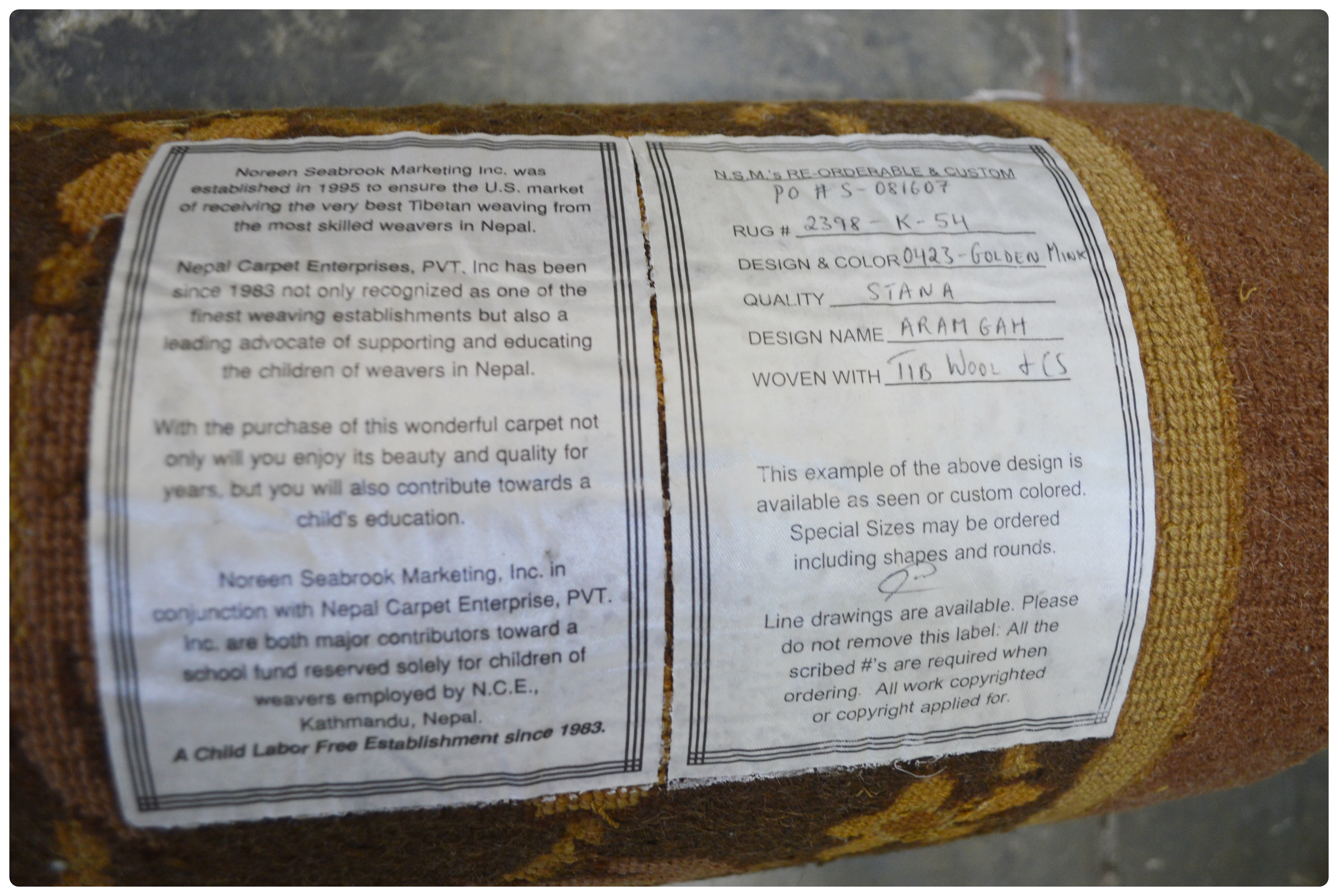 9'10 x 11'10  Hand-Knotted Tibetan Wool Rug from The Rug Gallery