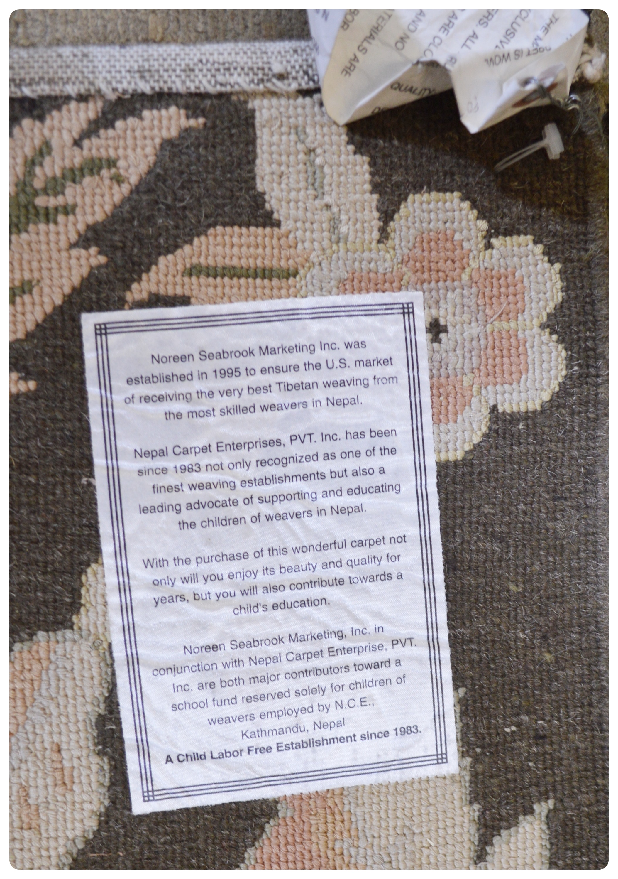 8'2 x 10'1 Hand-Knotted Tibetan Wool Rug from The Rug Gallery