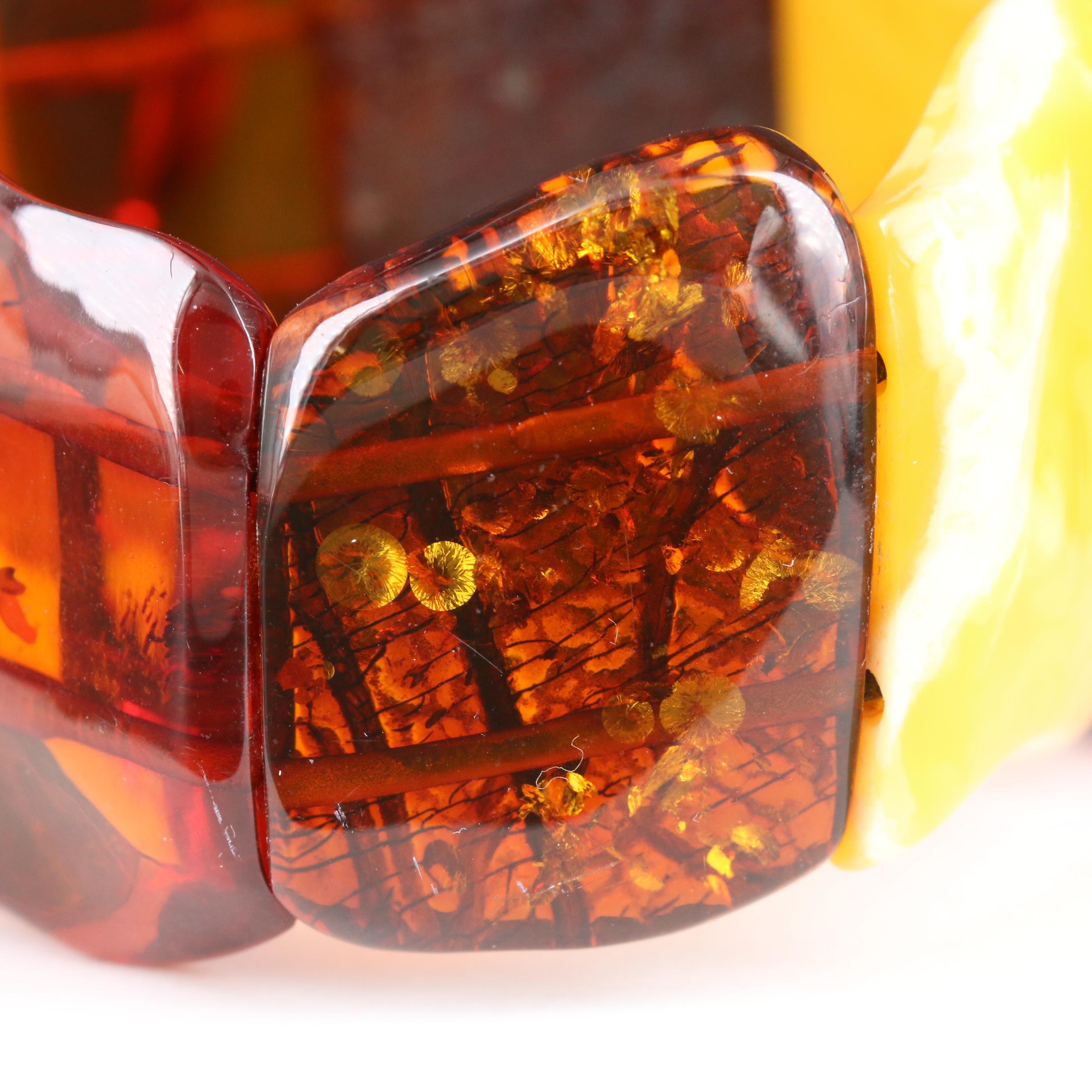 Mutton Fat Amber Expandable Bracelet