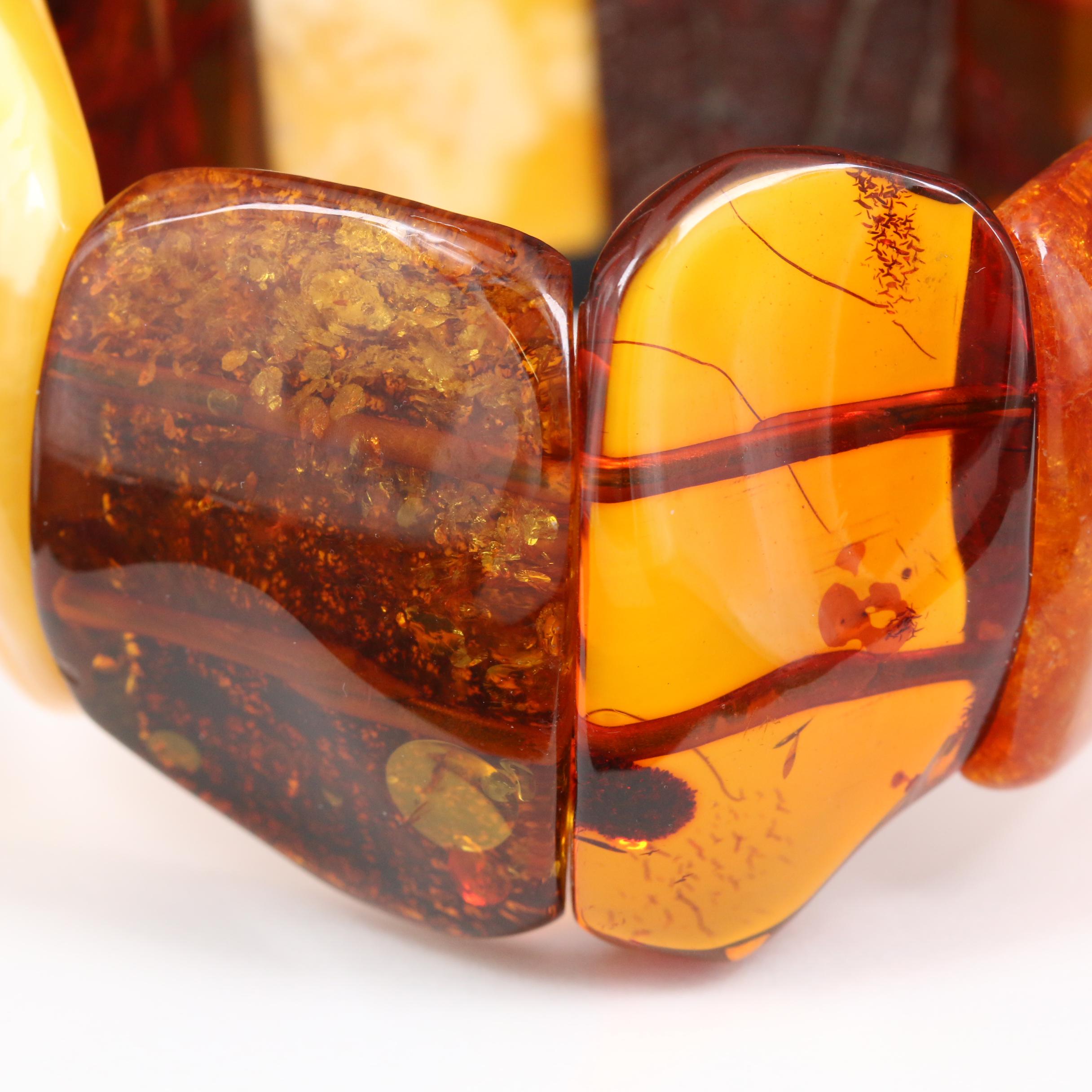 Mutton Fat Amber Expandable Bracelet