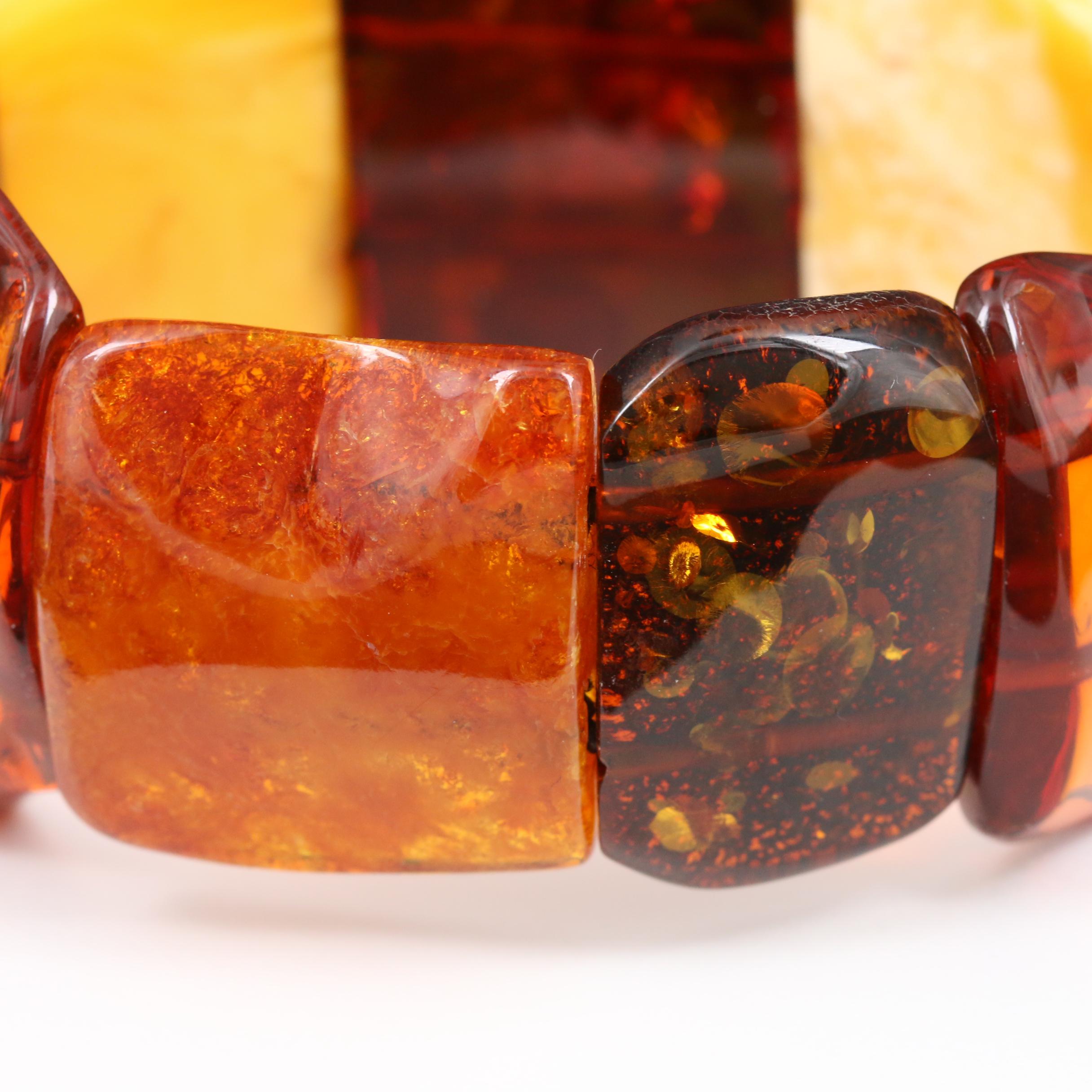 Mutton Fat Amber Expandable Bracelet