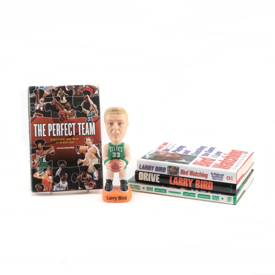 Larry Bird Book Collection with S.A.M.'s Limited Edition Bobblehead
