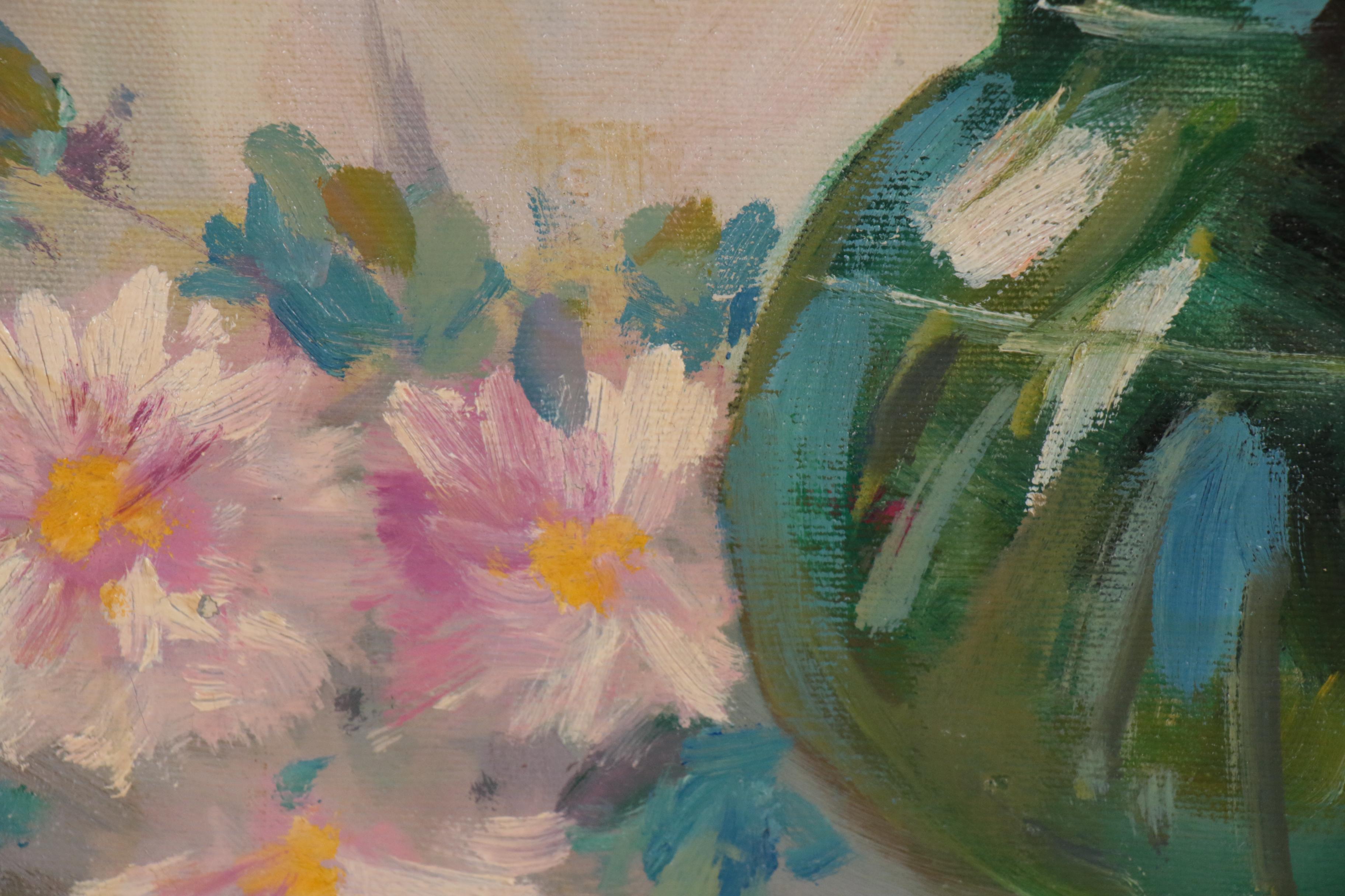 Martin Rettig Floral Still Life Oil Painting, Mid 20th Century