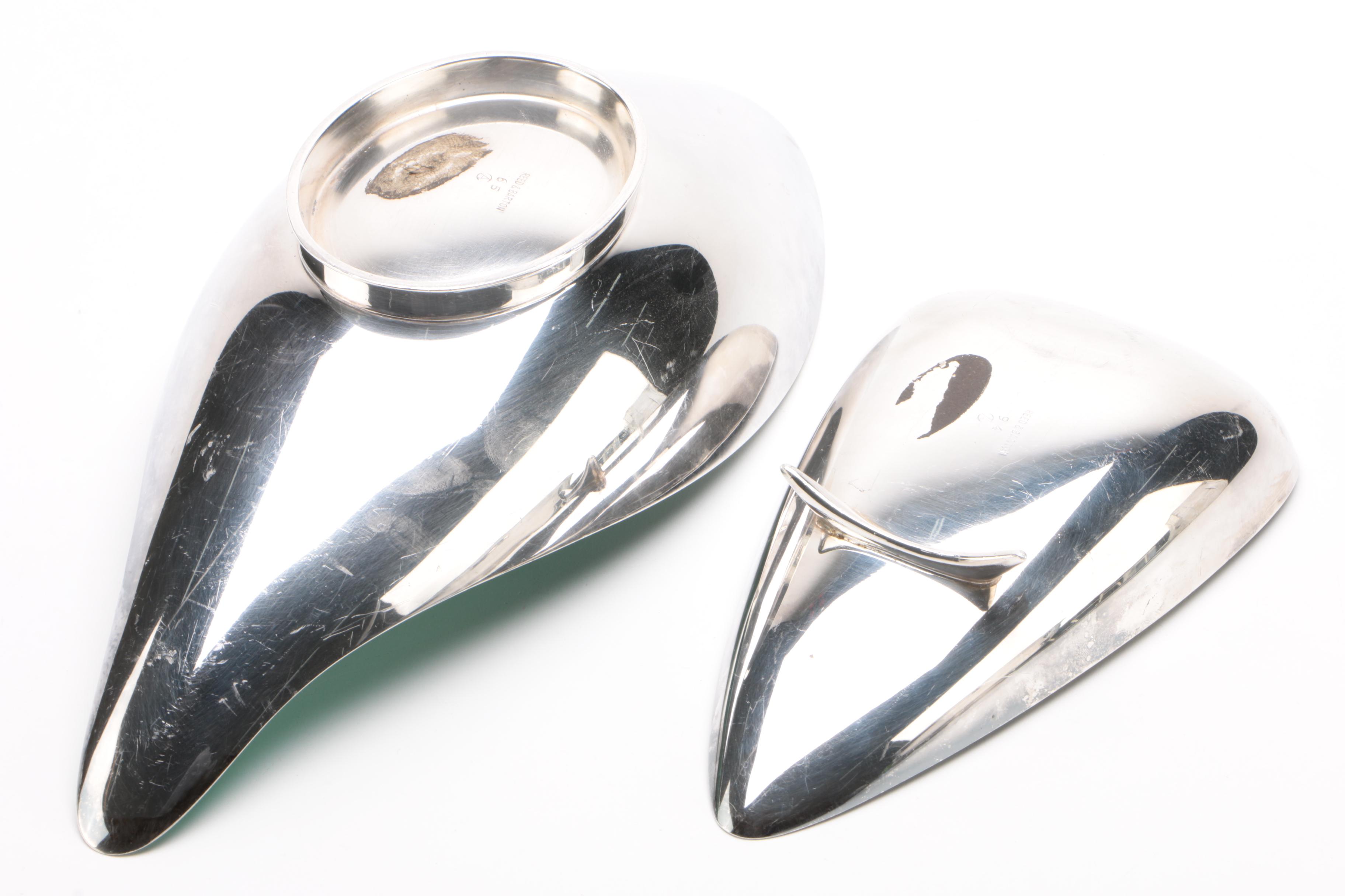 John Prip, Reed & Barton Free-Form Enameled Silver Plate Bowls and More, Vintage